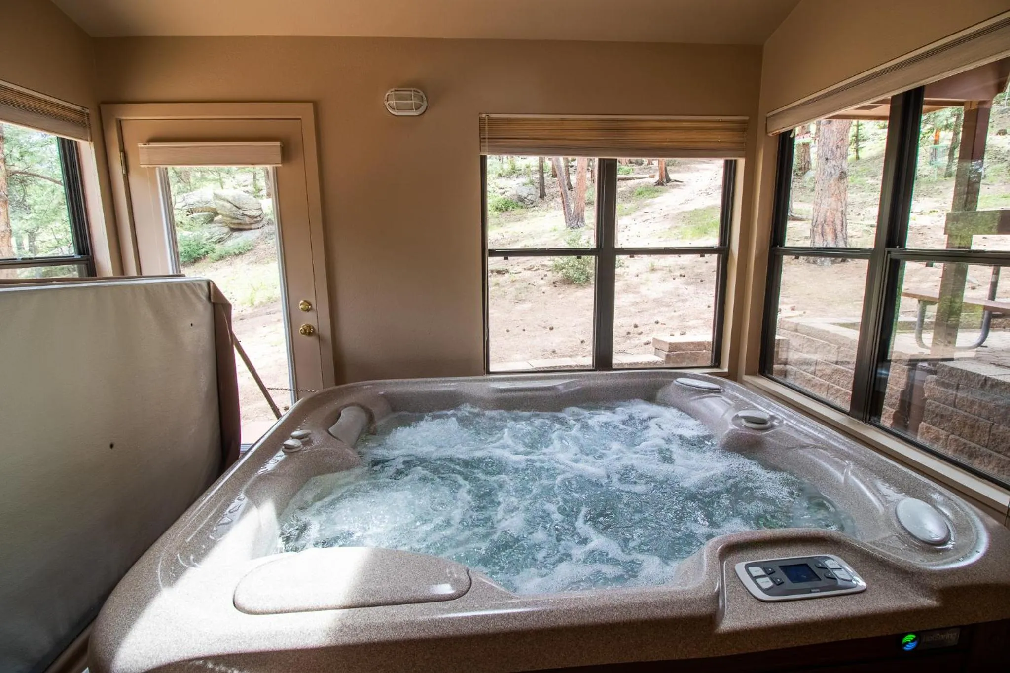 Hot Tub in Castle Mountain Lodge