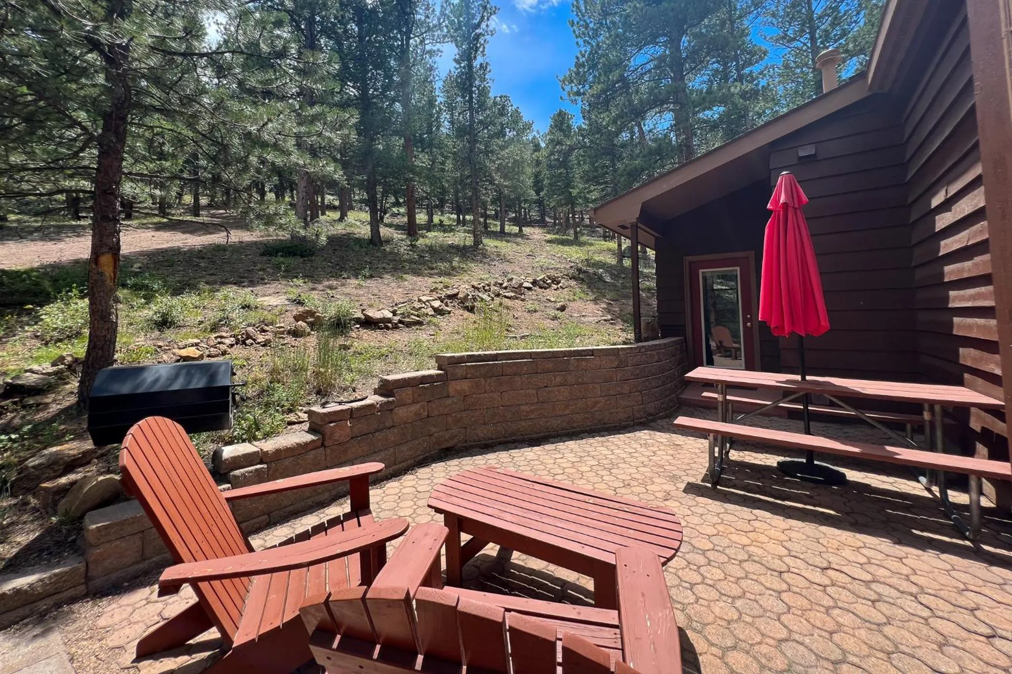 Patio in Castle Mountain Lodge