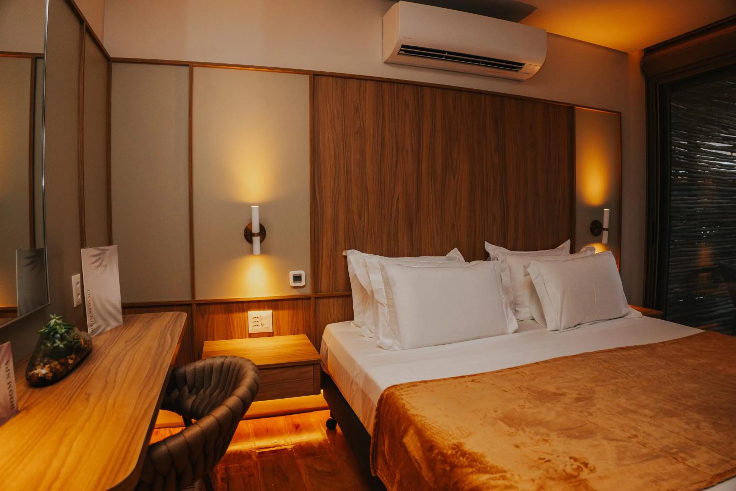 Bed in Duke Beach Hotel Maresias