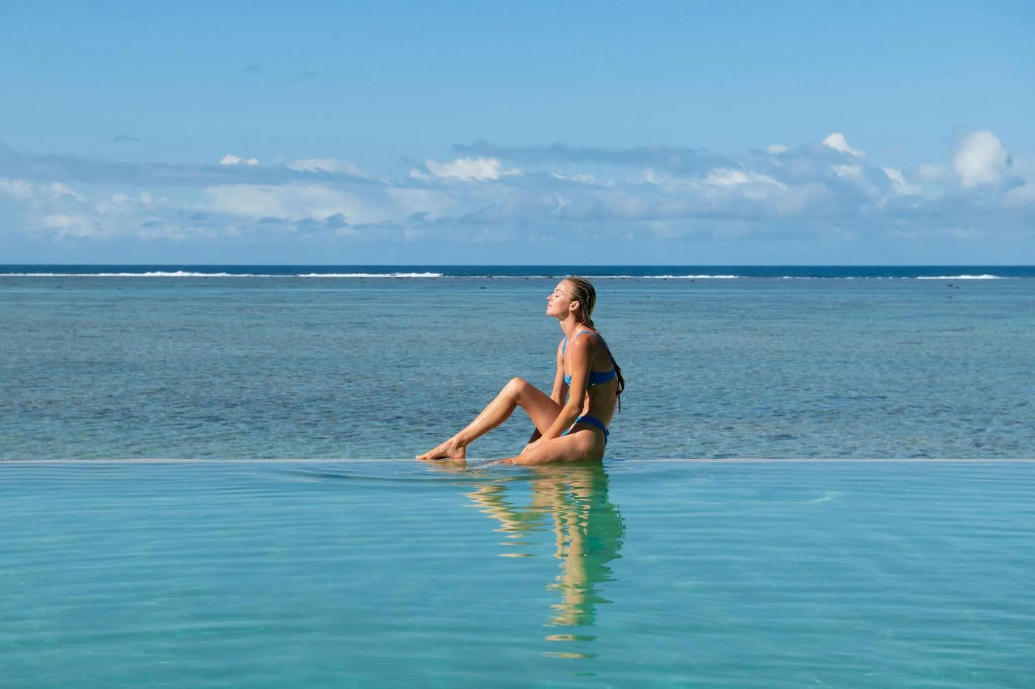 Pool view in Shangri-La Yanuca Island, Fiji