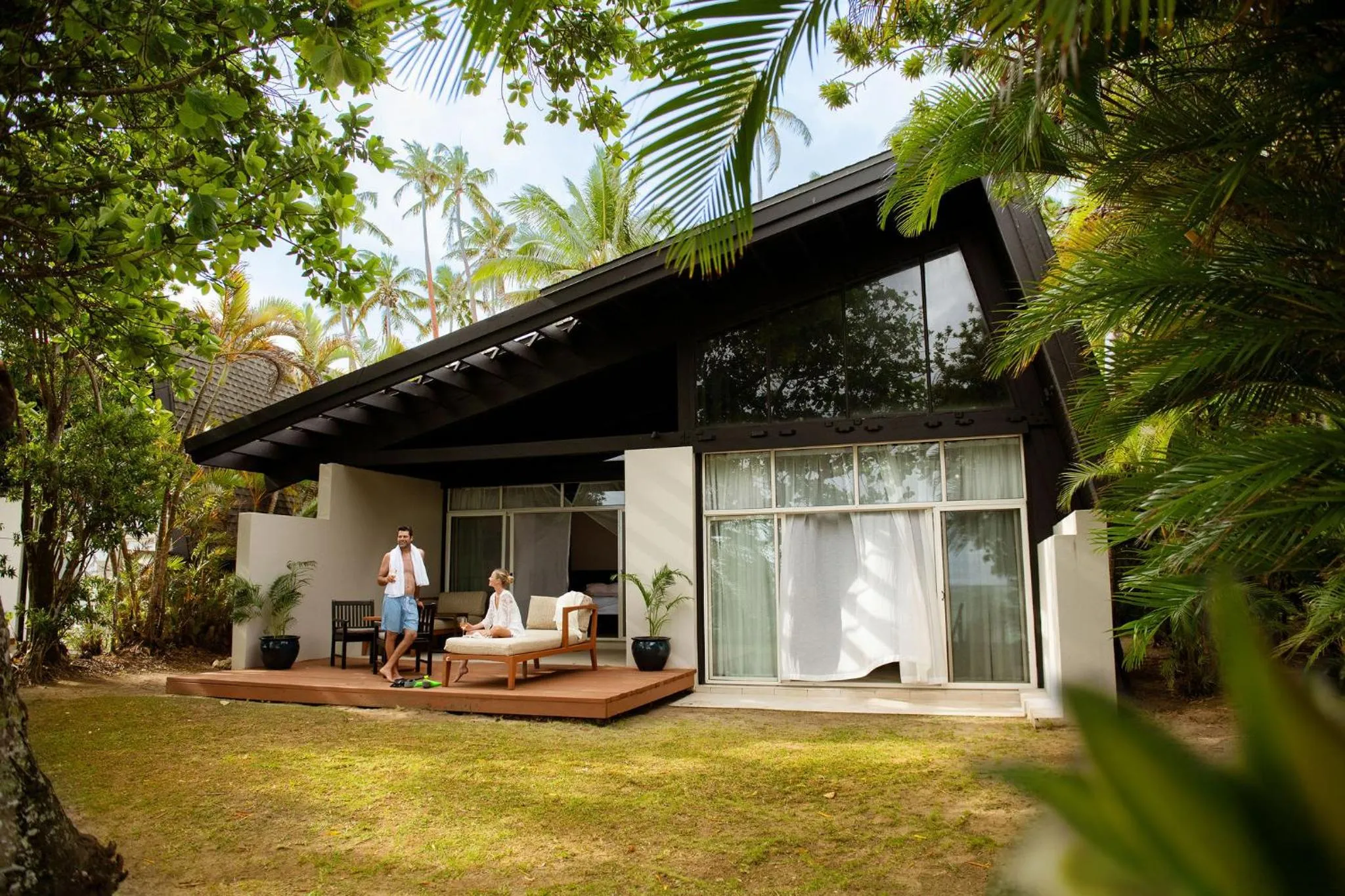 Patio in Shangri-La Yanuca Island, Fiji