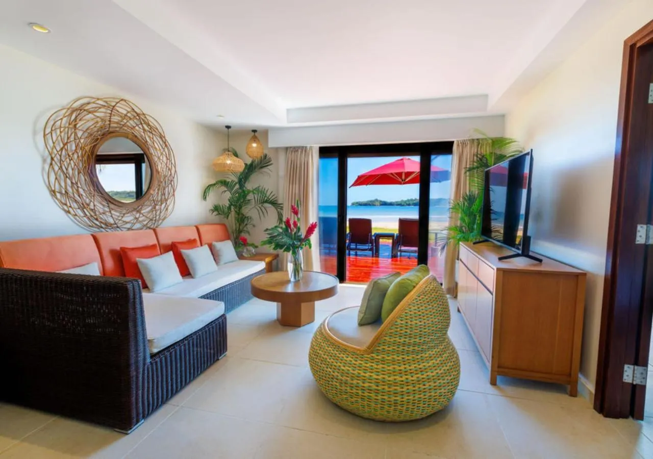 Living room in Shangri-La Yanuca Island, Fiji