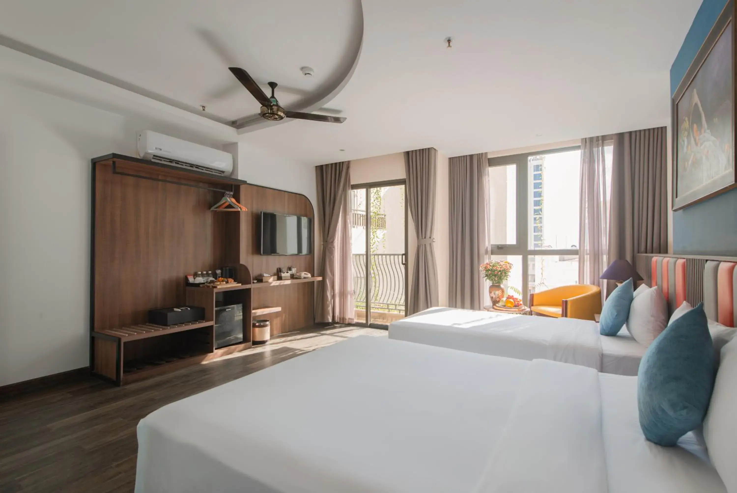 Communal lounge/ TV room, Bed in Aaron Boutique Hotel Communal lounge/ TV room, Bed in Aaron Boutique Hotel