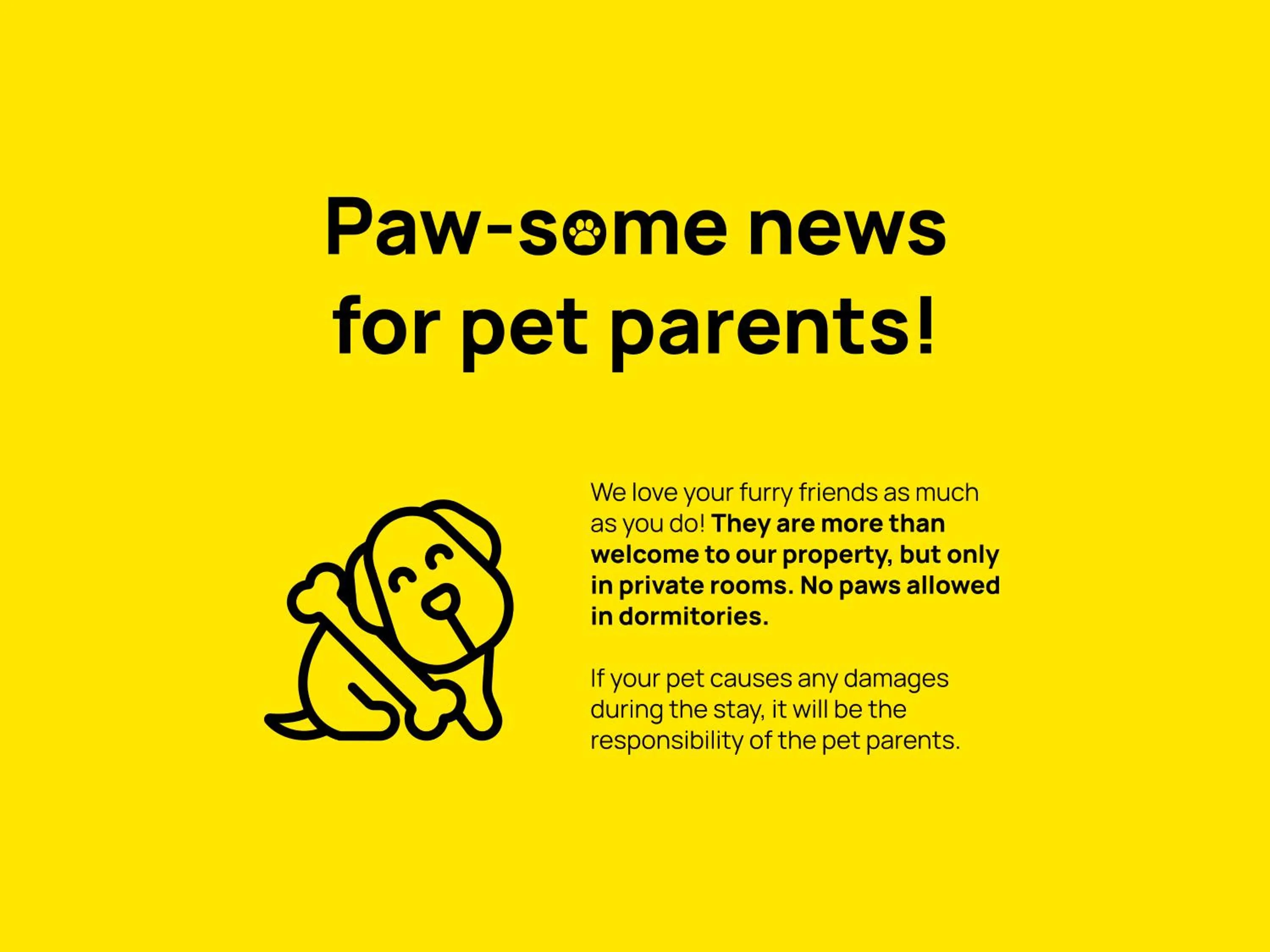 Text overlay in The Hosteller Goa, Candolim