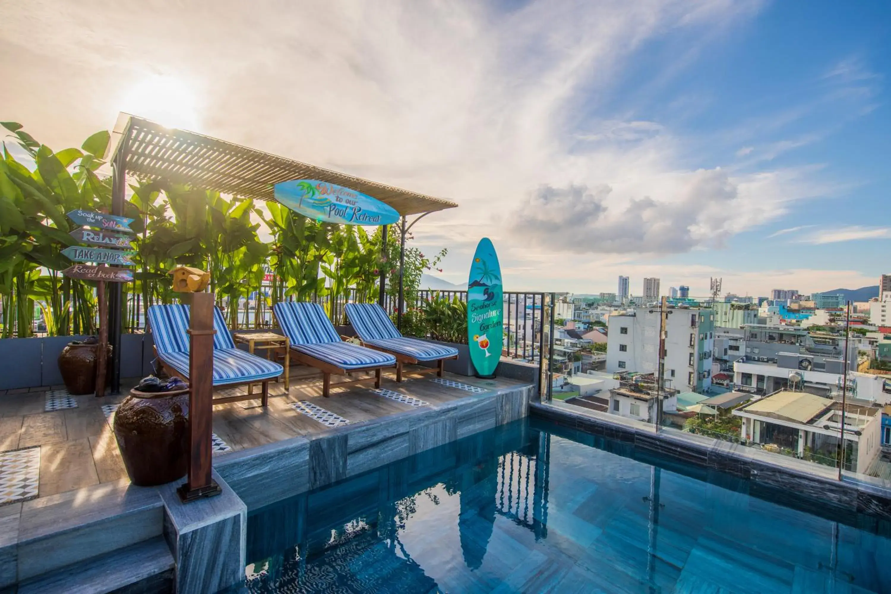 Pool view in Seahorse Signature Danang Hotel by Haviland Pool view in Seahorse Signature Danang Hotel by Haviland