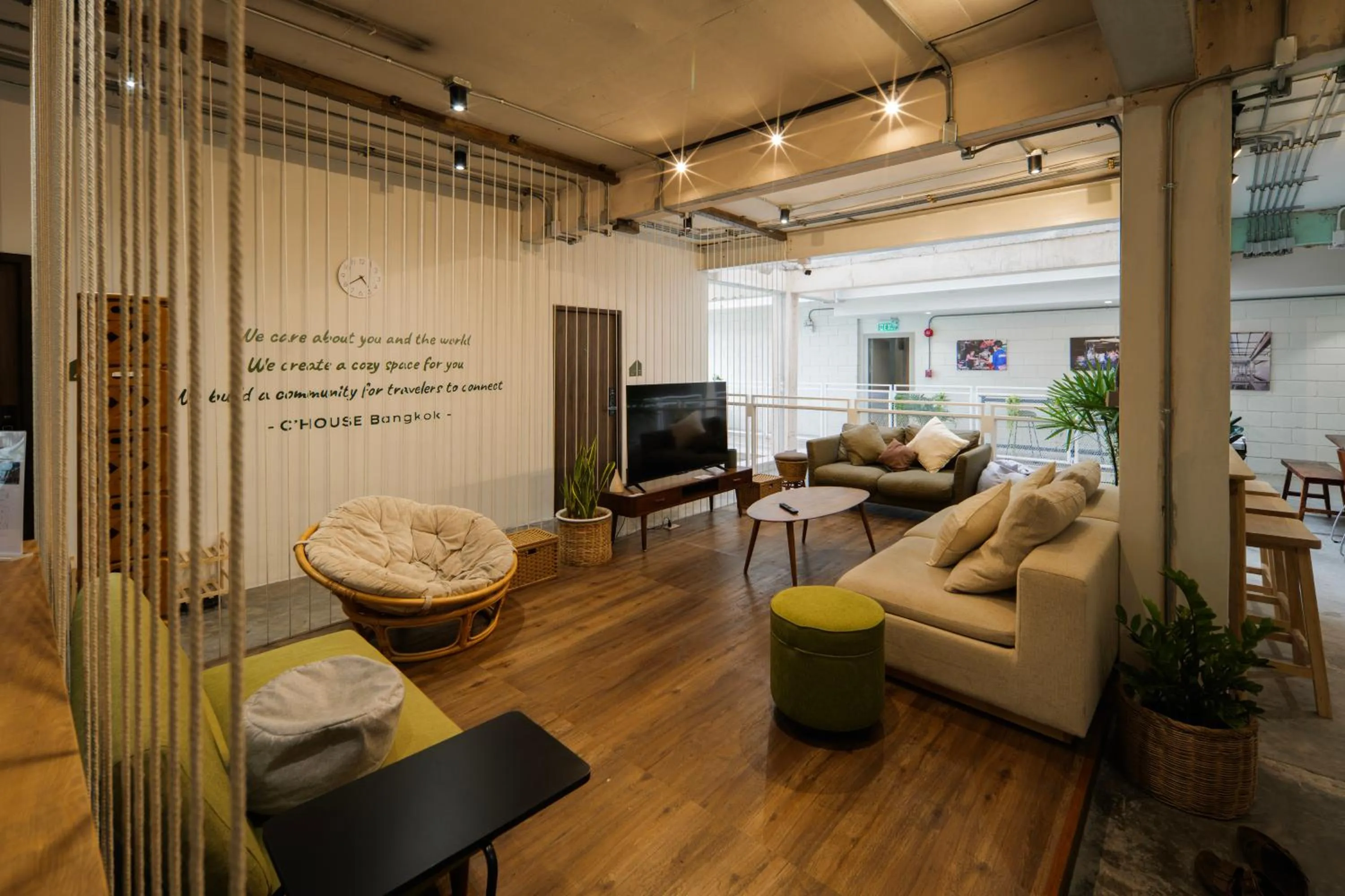 Communal lounge/ TV room in C'HOUSE Bangkok