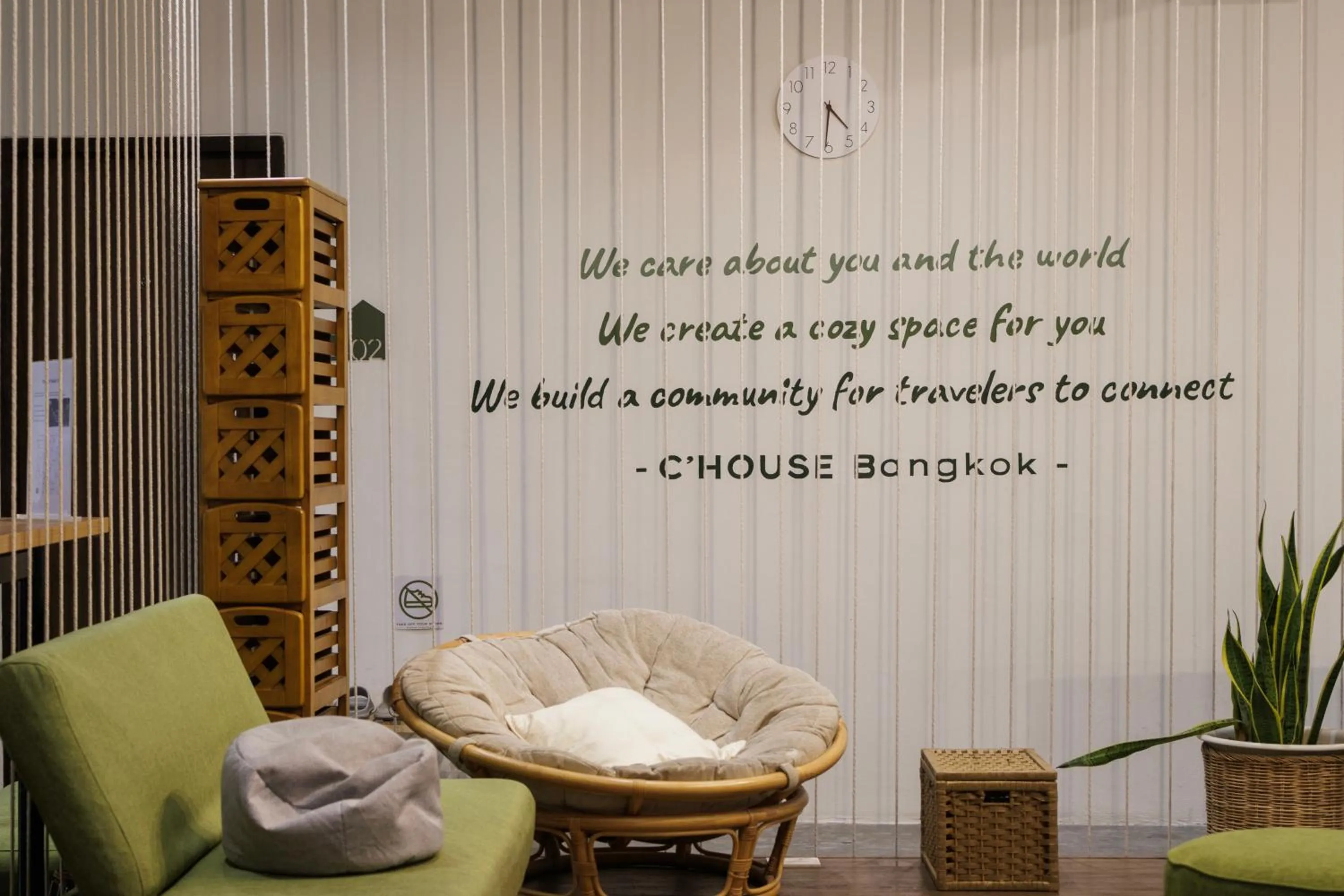 Living room in C'HOUSE Bangkok