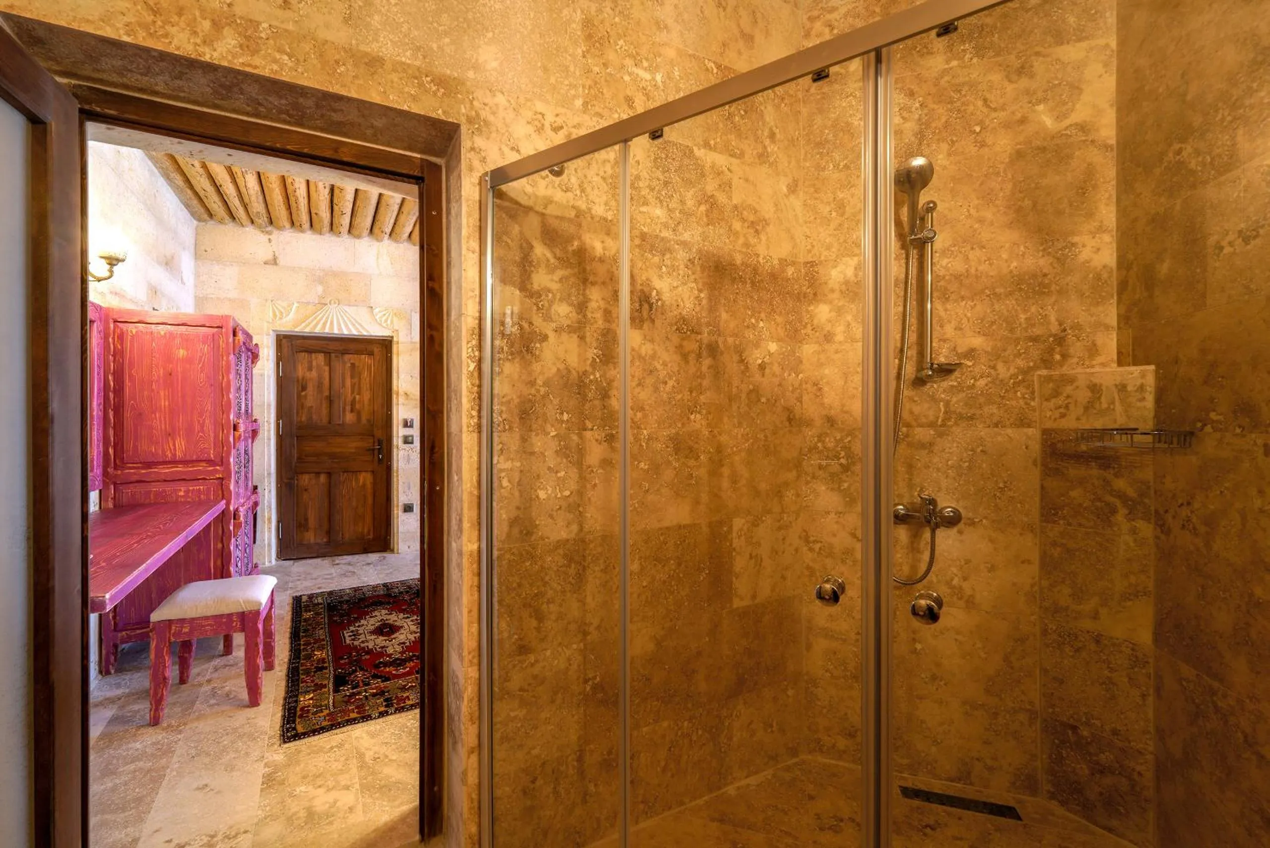 Shower in Doctor's Cave Cappadocia