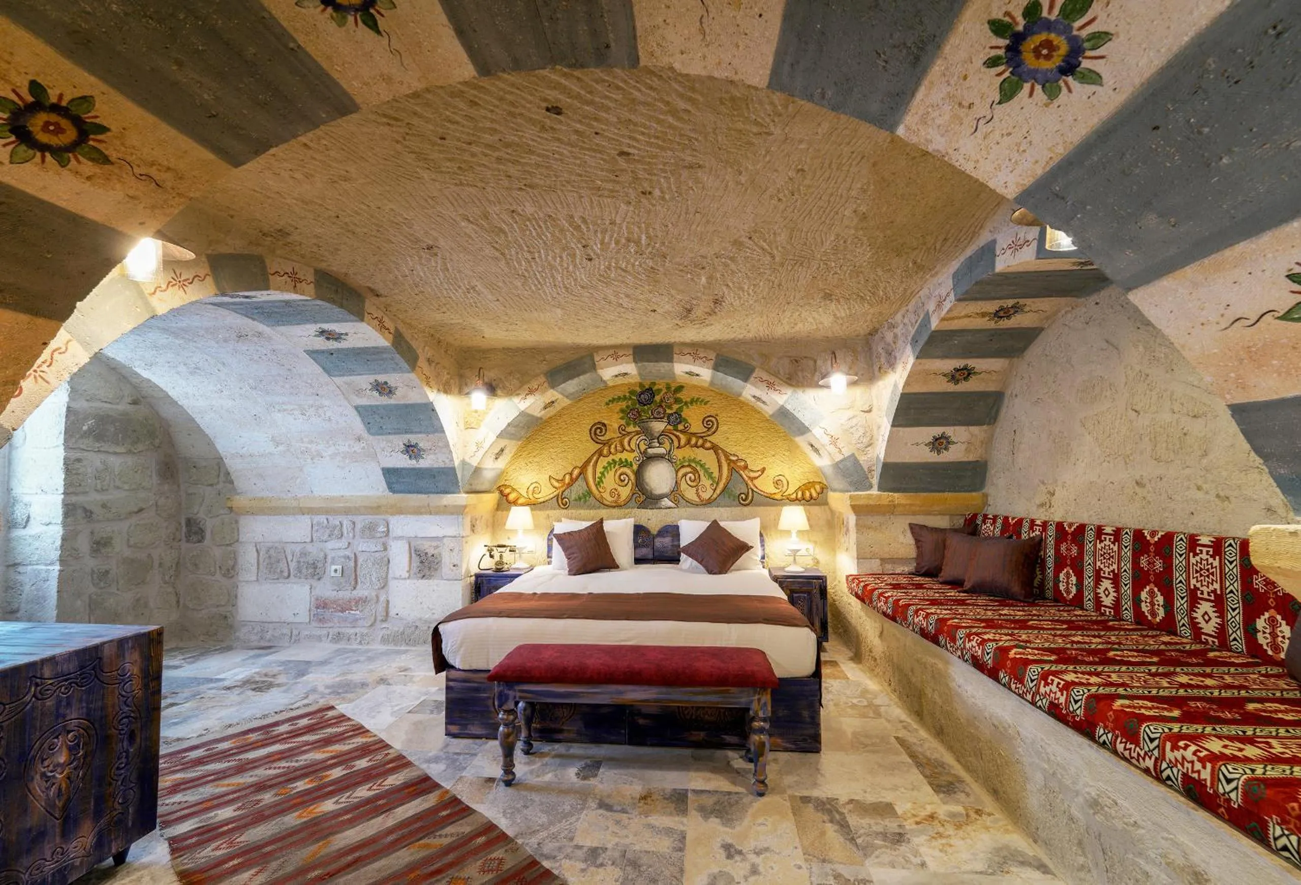 Bed in Doctor's Cave Cappadocia