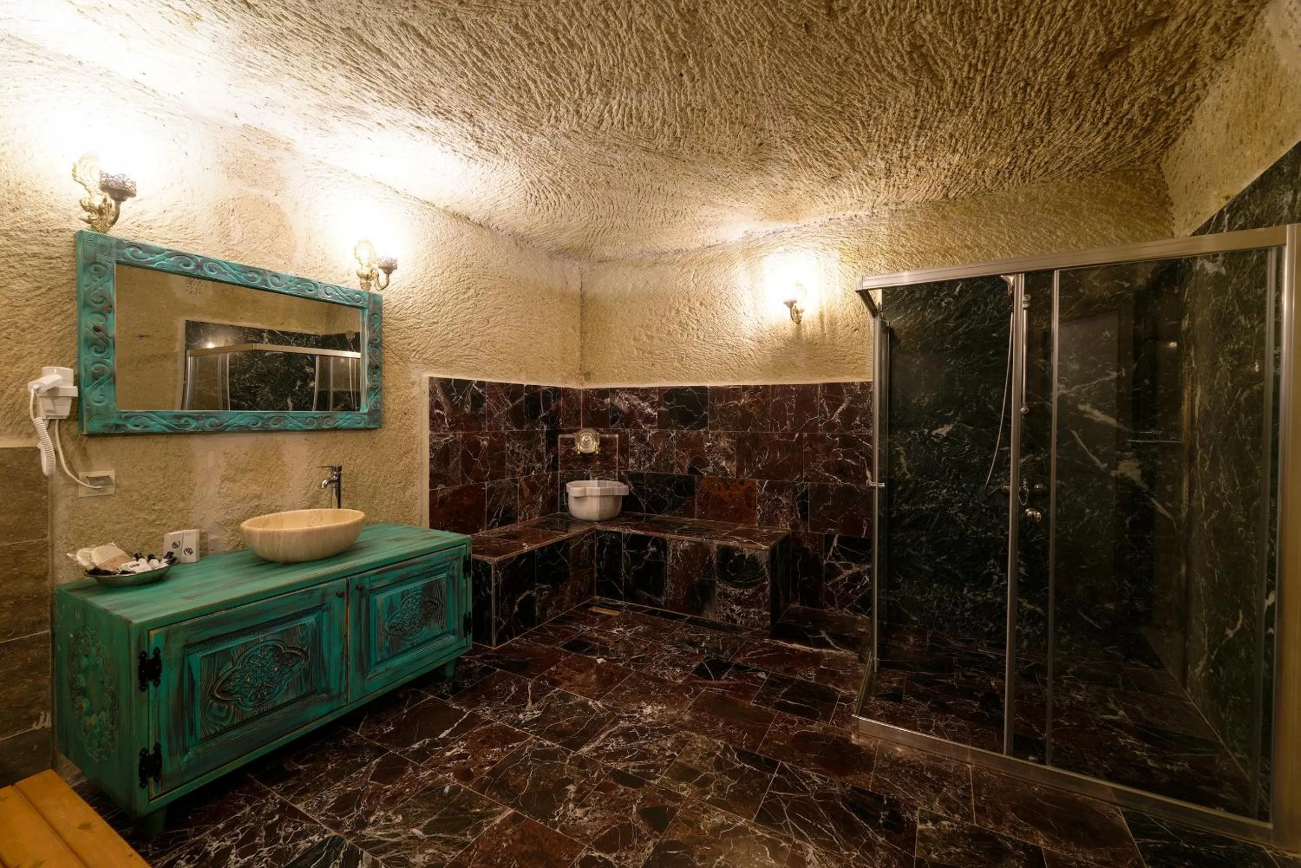 Shower in Doctor's Cave Cappadocia