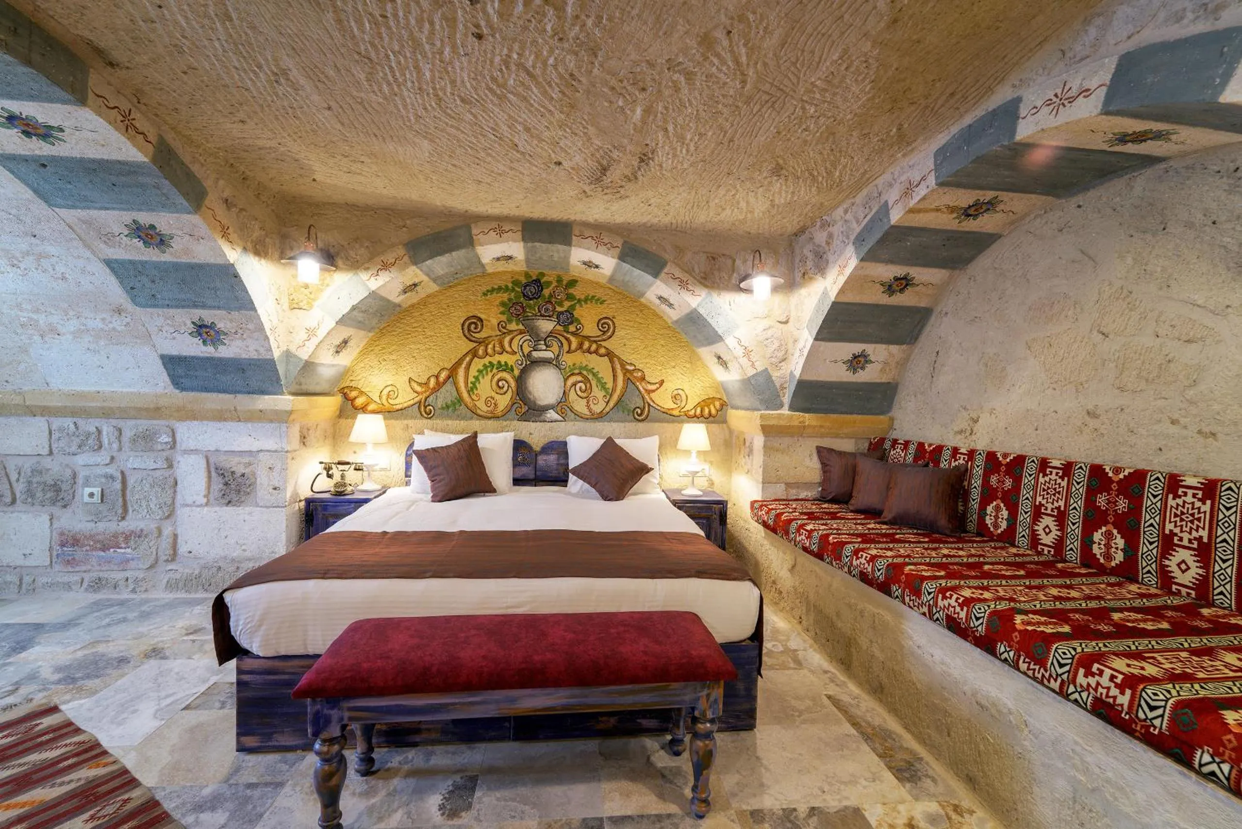 Bed in Doctor's Cave Cappadocia