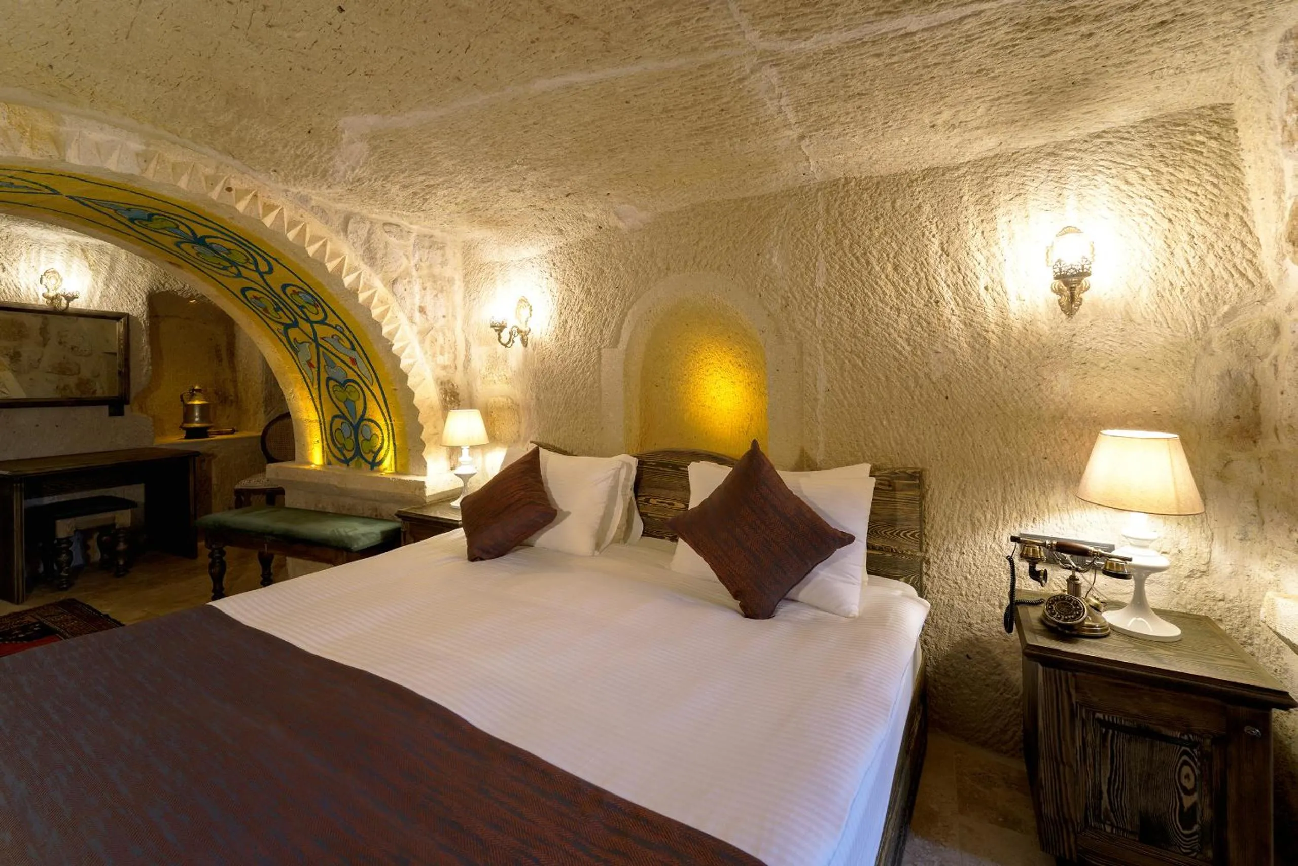 Bed in Doctor's Cave Cappadocia