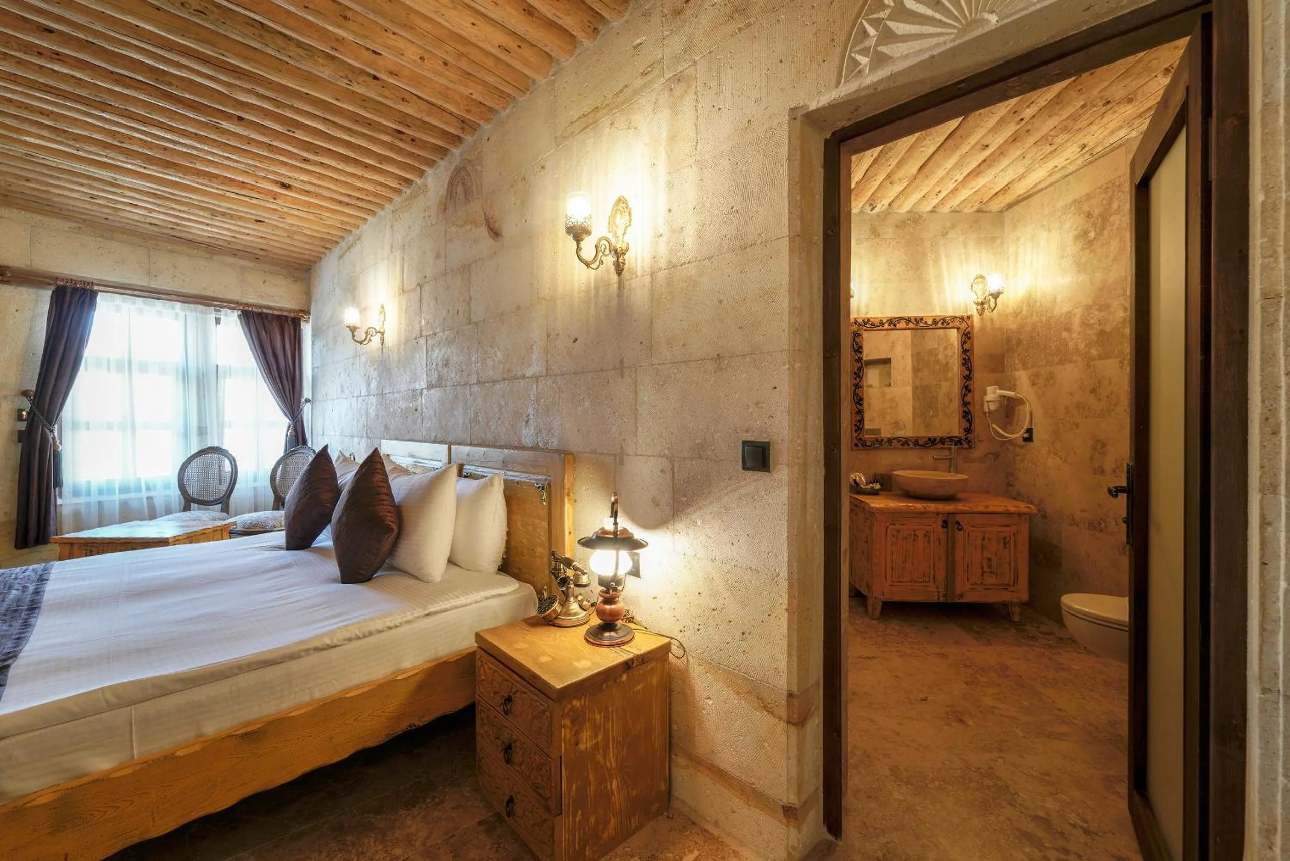 Bed in Doctor's Cave Cappadocia