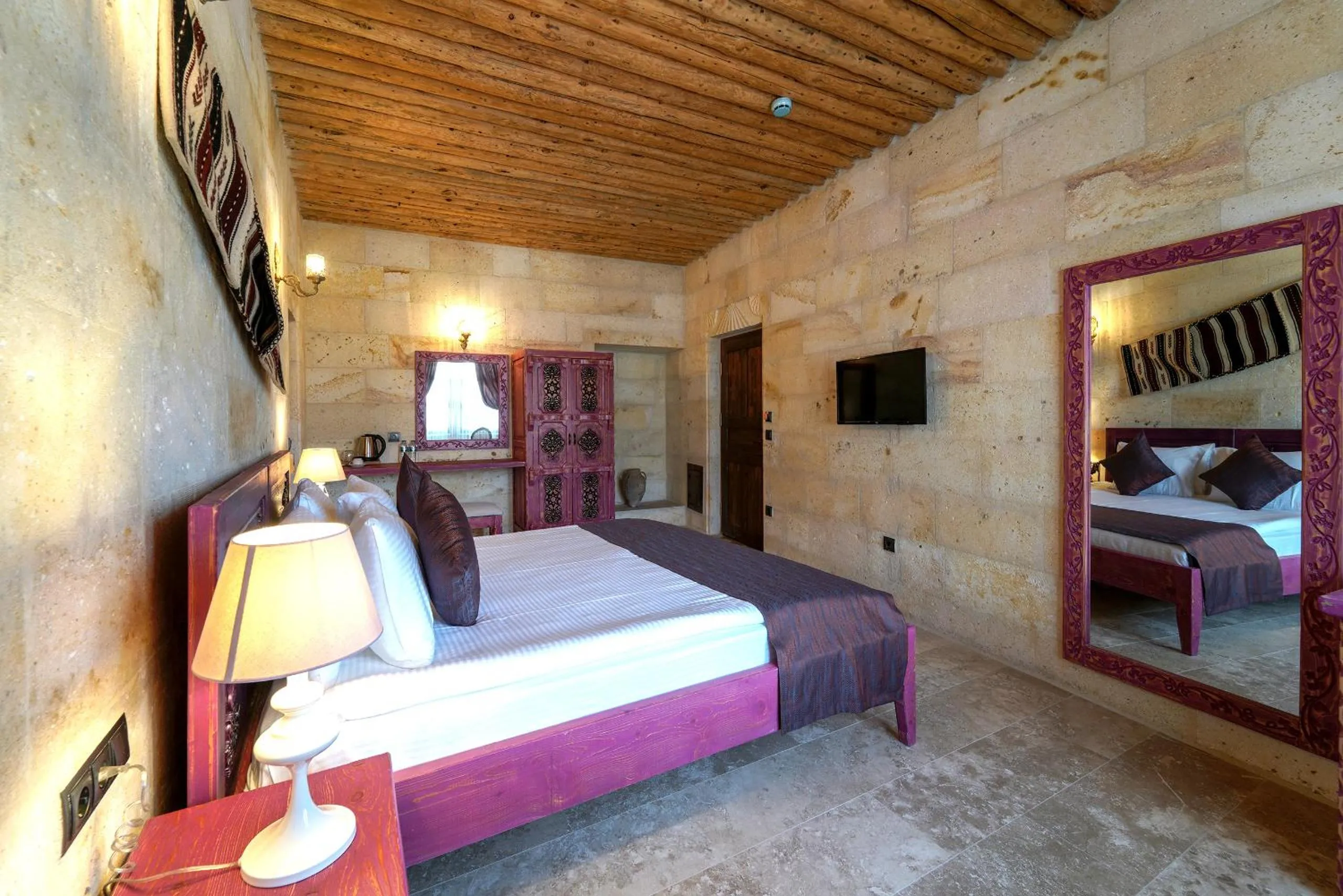 Bed in Doctor's Cave Cappadocia