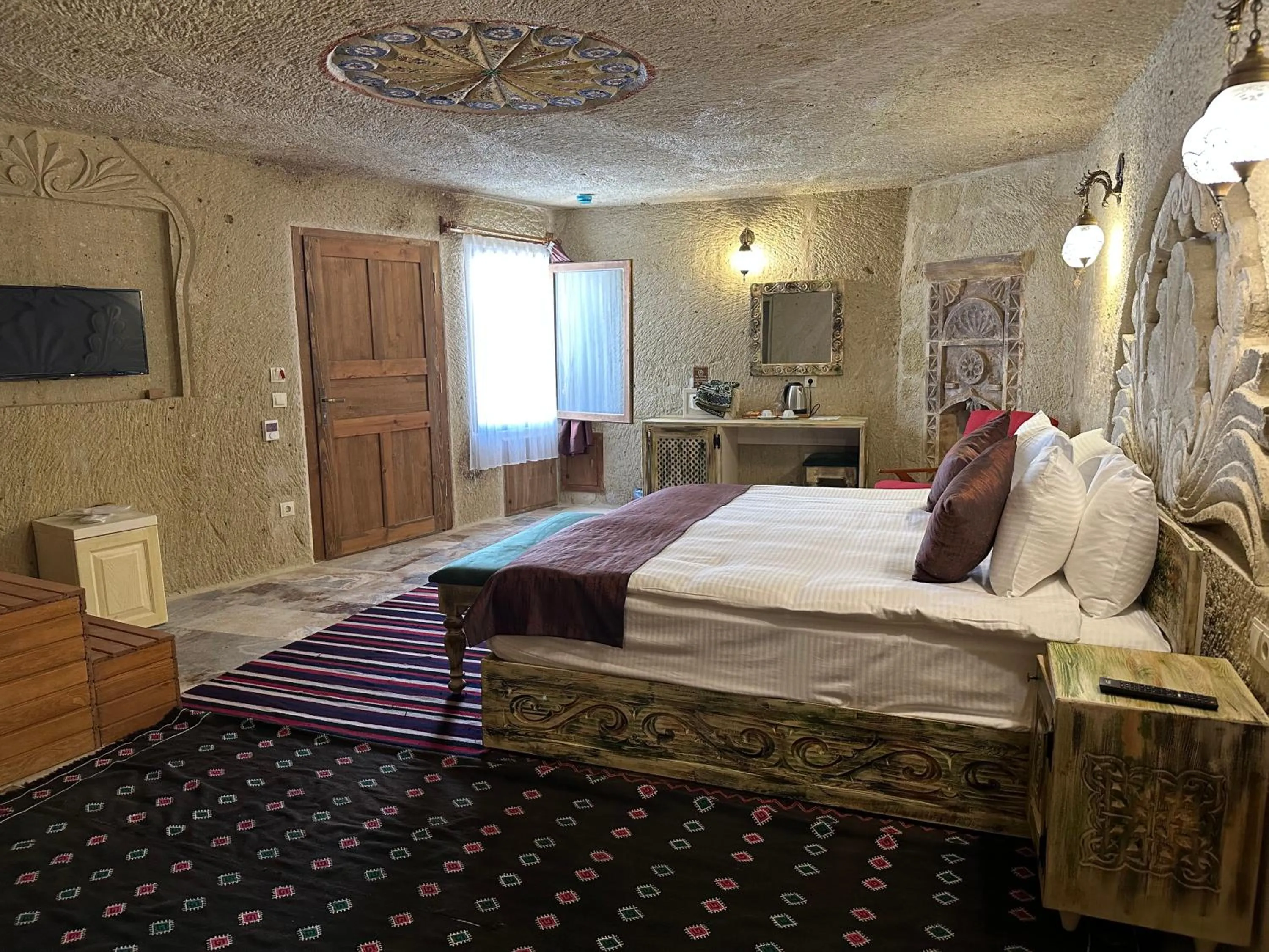 Bed in Doctor's Cave Cappadocia