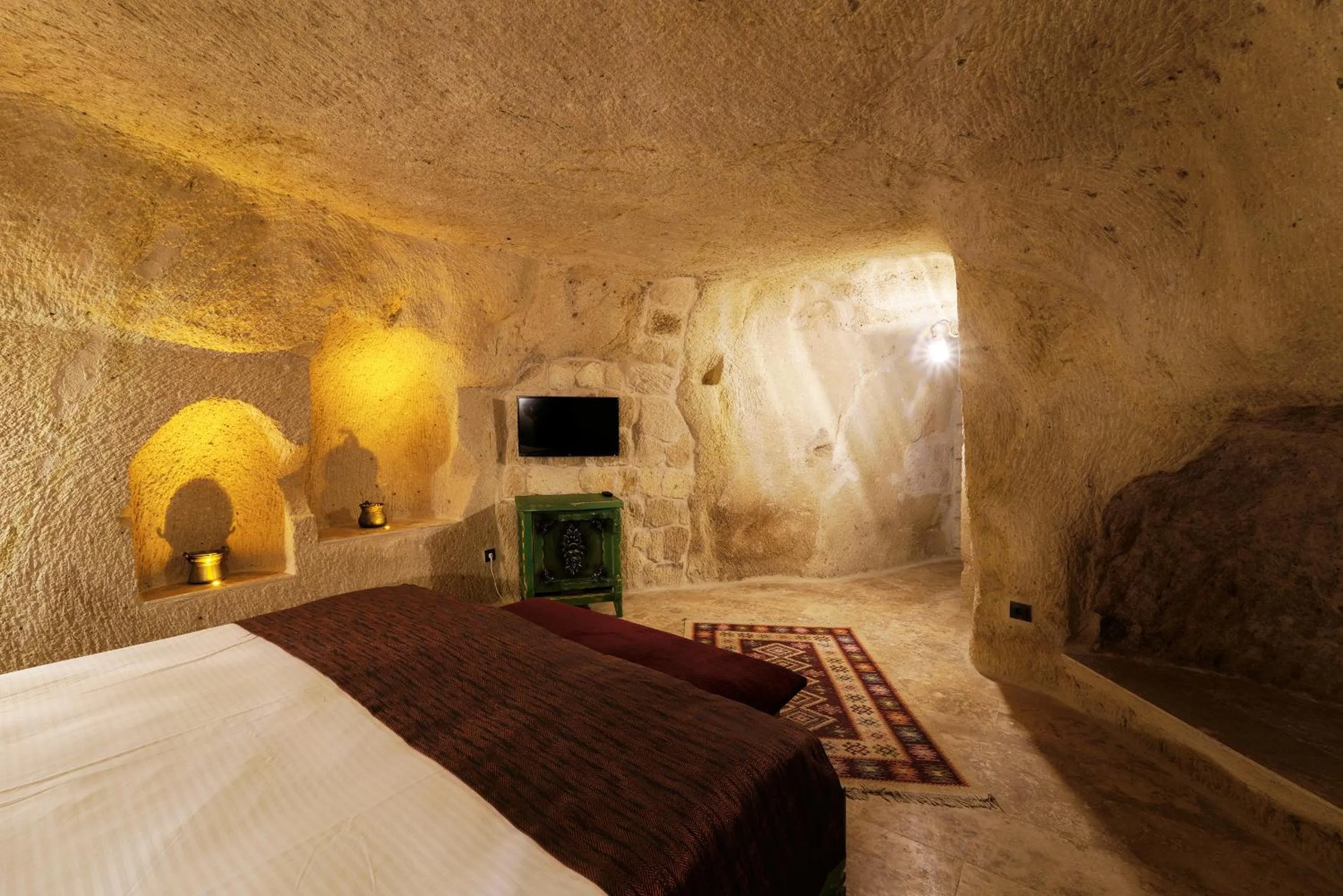 Bed in Doctor's Cave Cappadocia