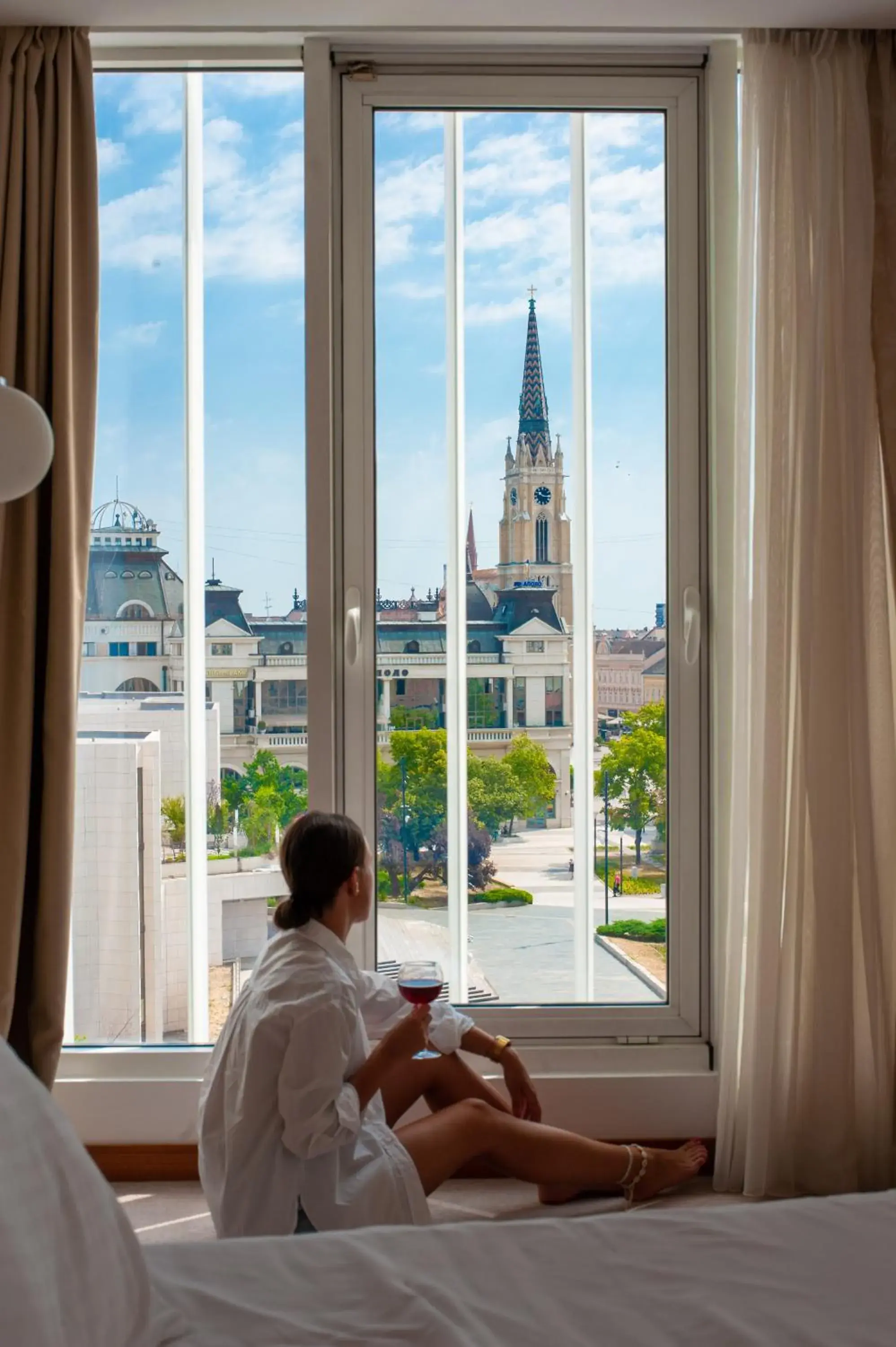 City view, Bed in Garni Hotel Centar City view, Bed in Garni Hotel Centar