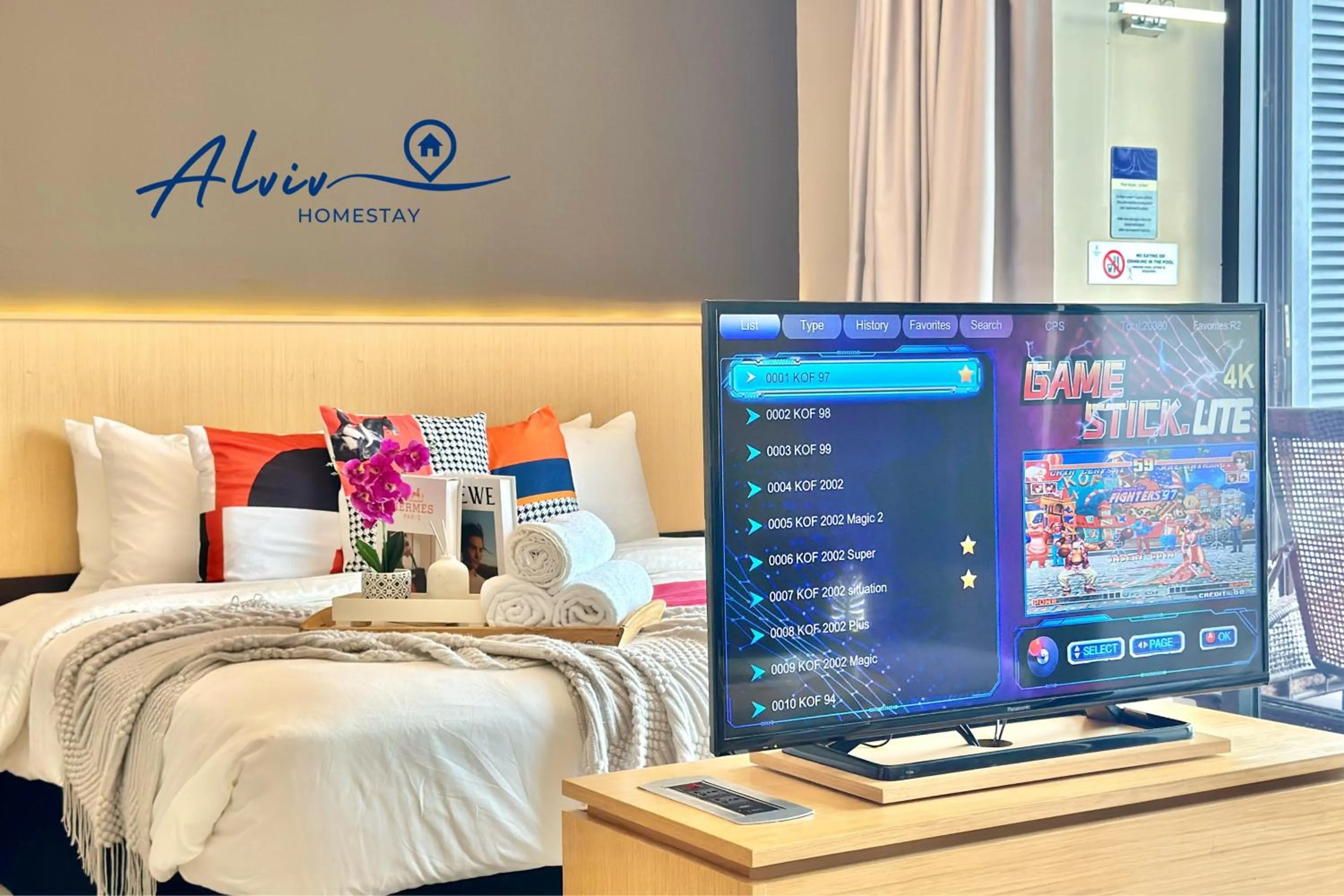 TV and multimedia, Bed in Alviv 99 Suites I Family Suite I 4-7 pax I 5minsMelakaCruise I JonkerSt