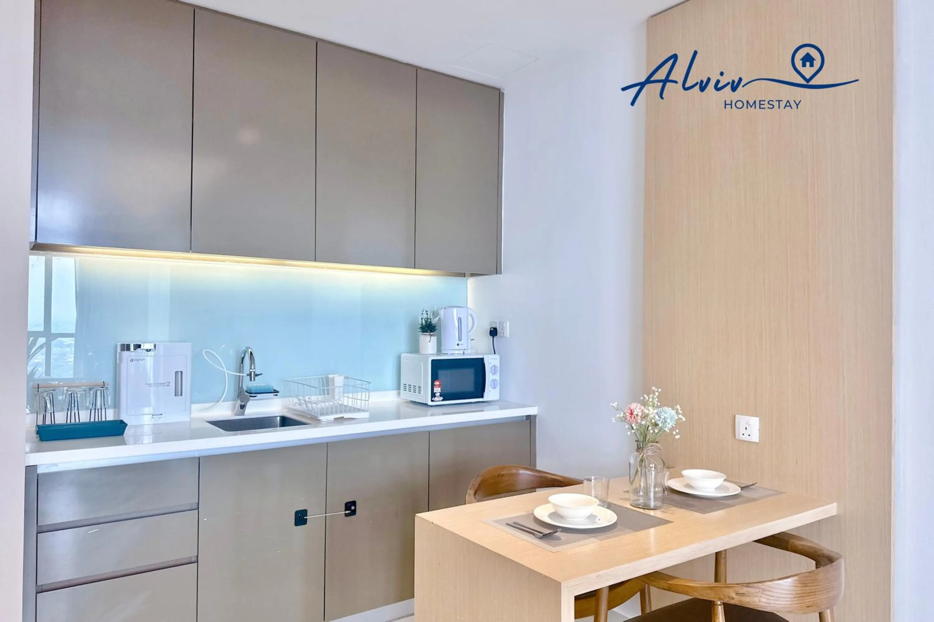 Kitchen or kitchenette in Alviv 99 Suites I Family Suite I 4-7 pax I 5minsMelakaCruise I JonkerSt