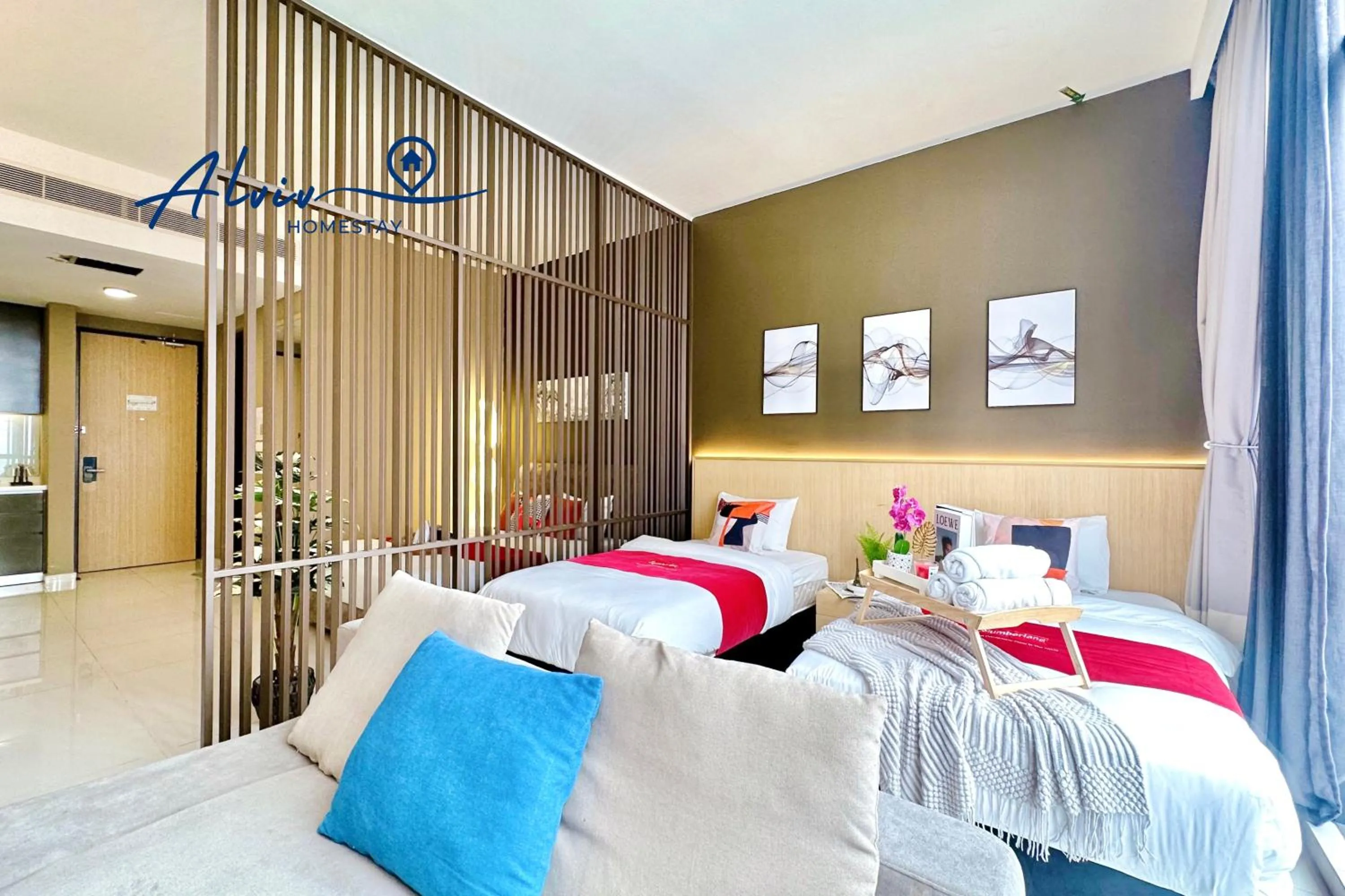 Bedroom, Bed in Alviv 99 Suites I Family Suite I 4-7 pax I 5minsMelakaCruise I JonkerSt