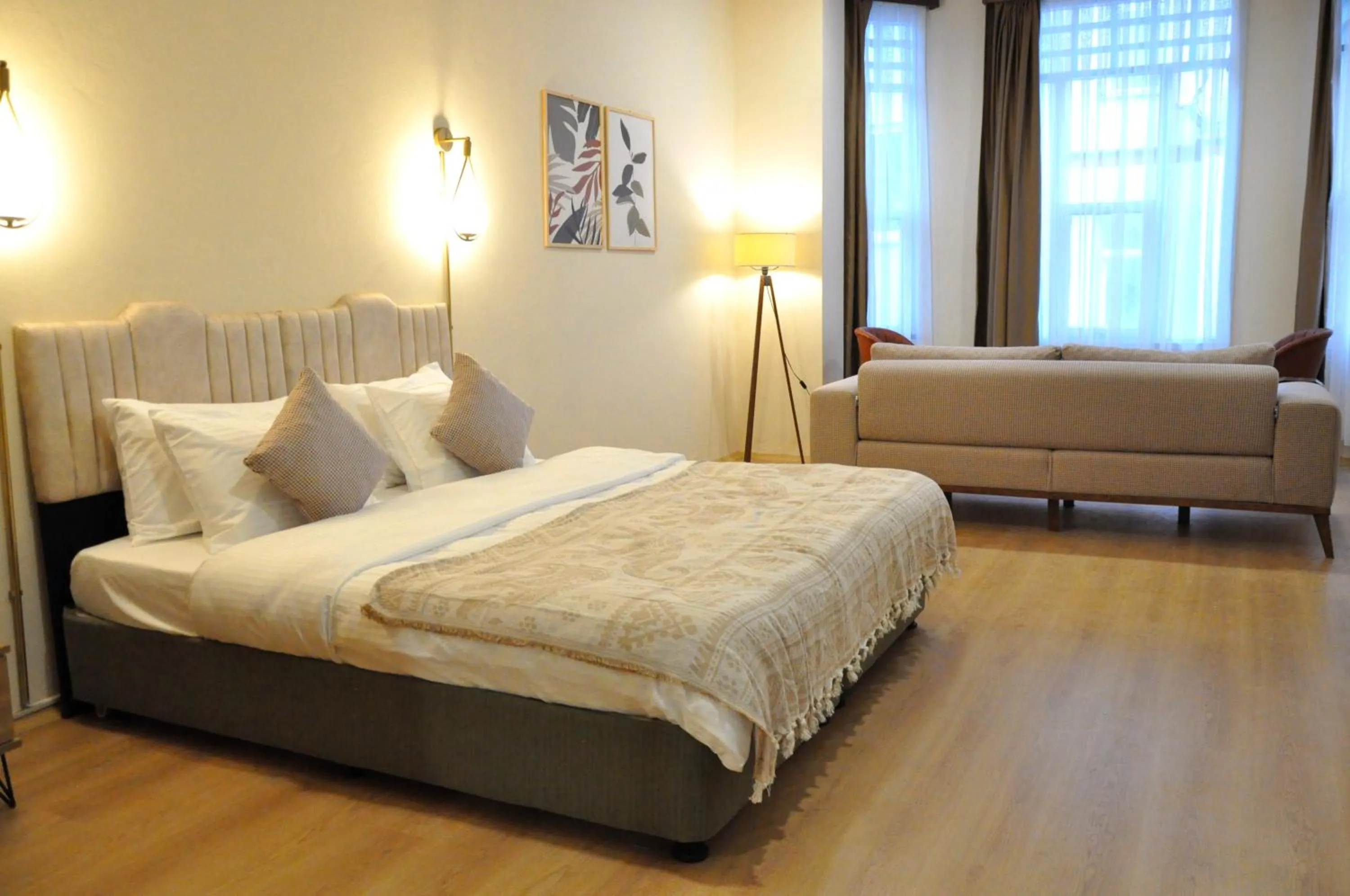 Bed in Golden Door Hotel