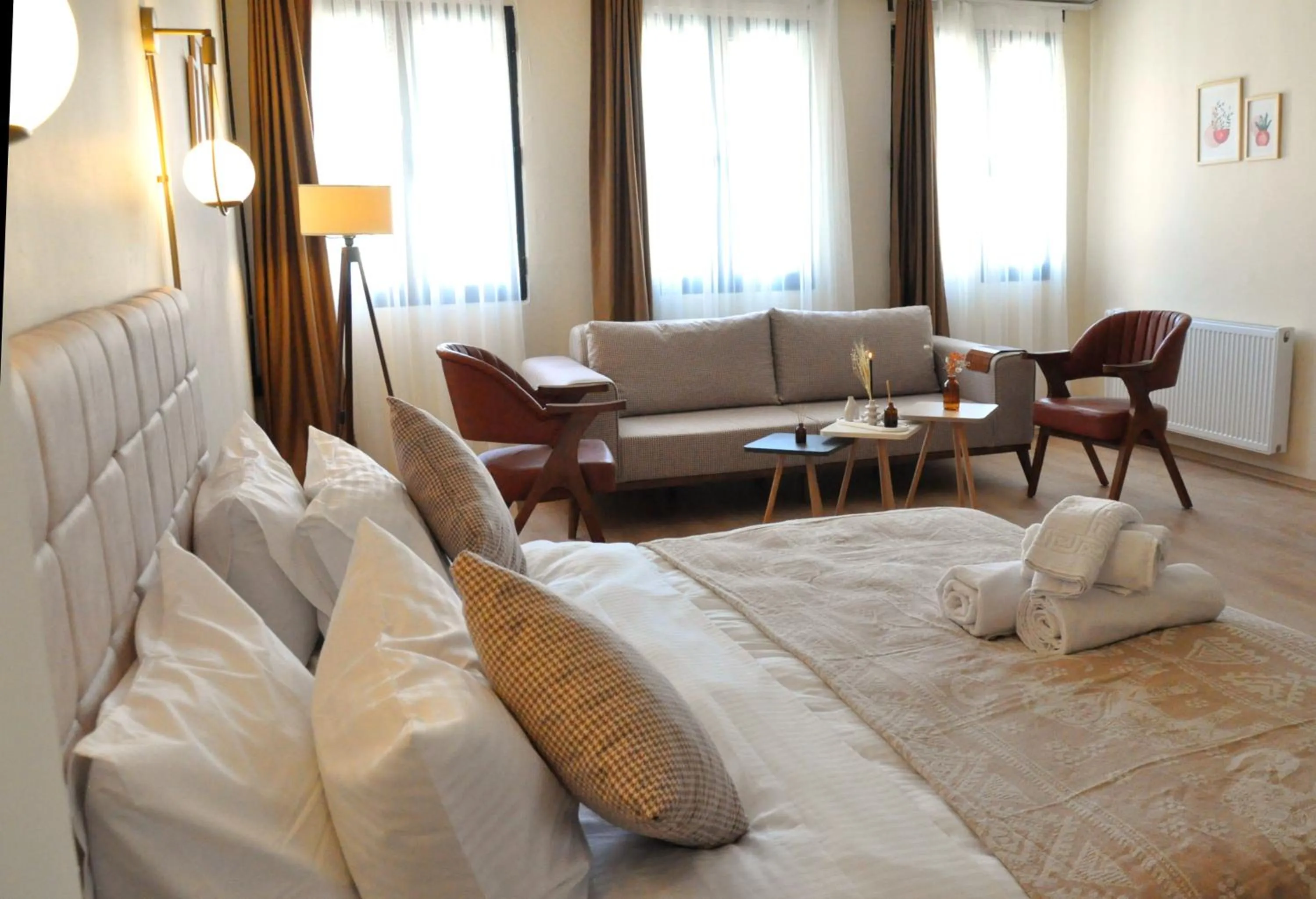 Bed in Golden Door Hotel