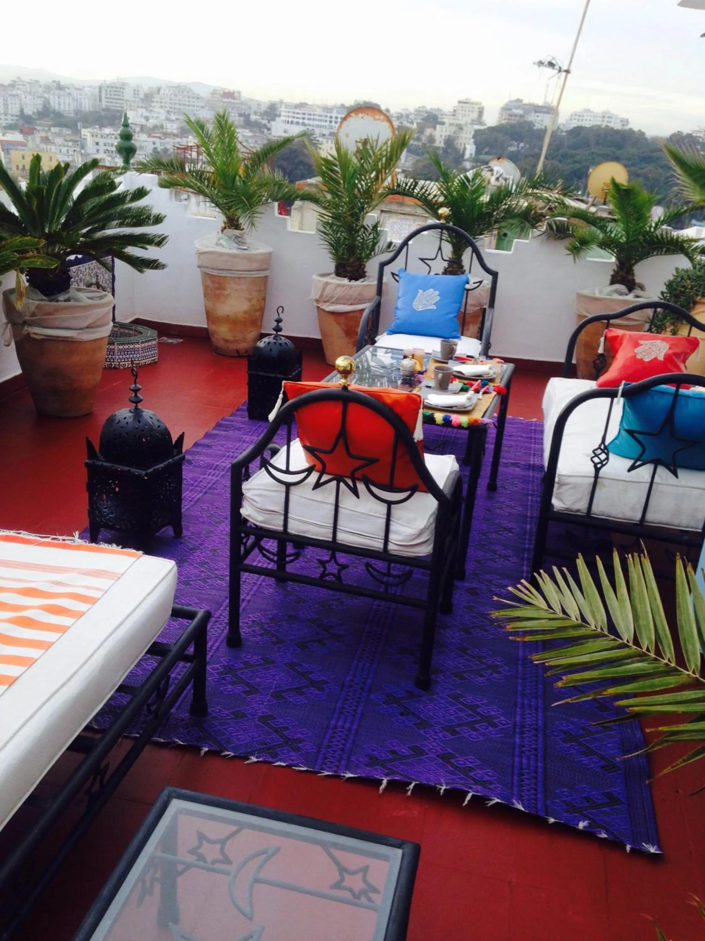 Balcony/Terrace, Bed in Dar Sultan