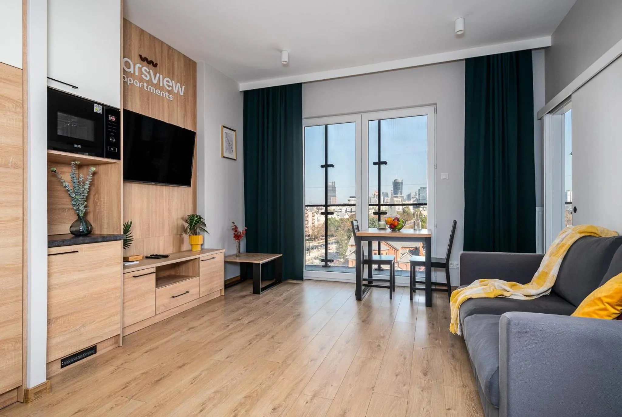 Living room in Warsview Apartments