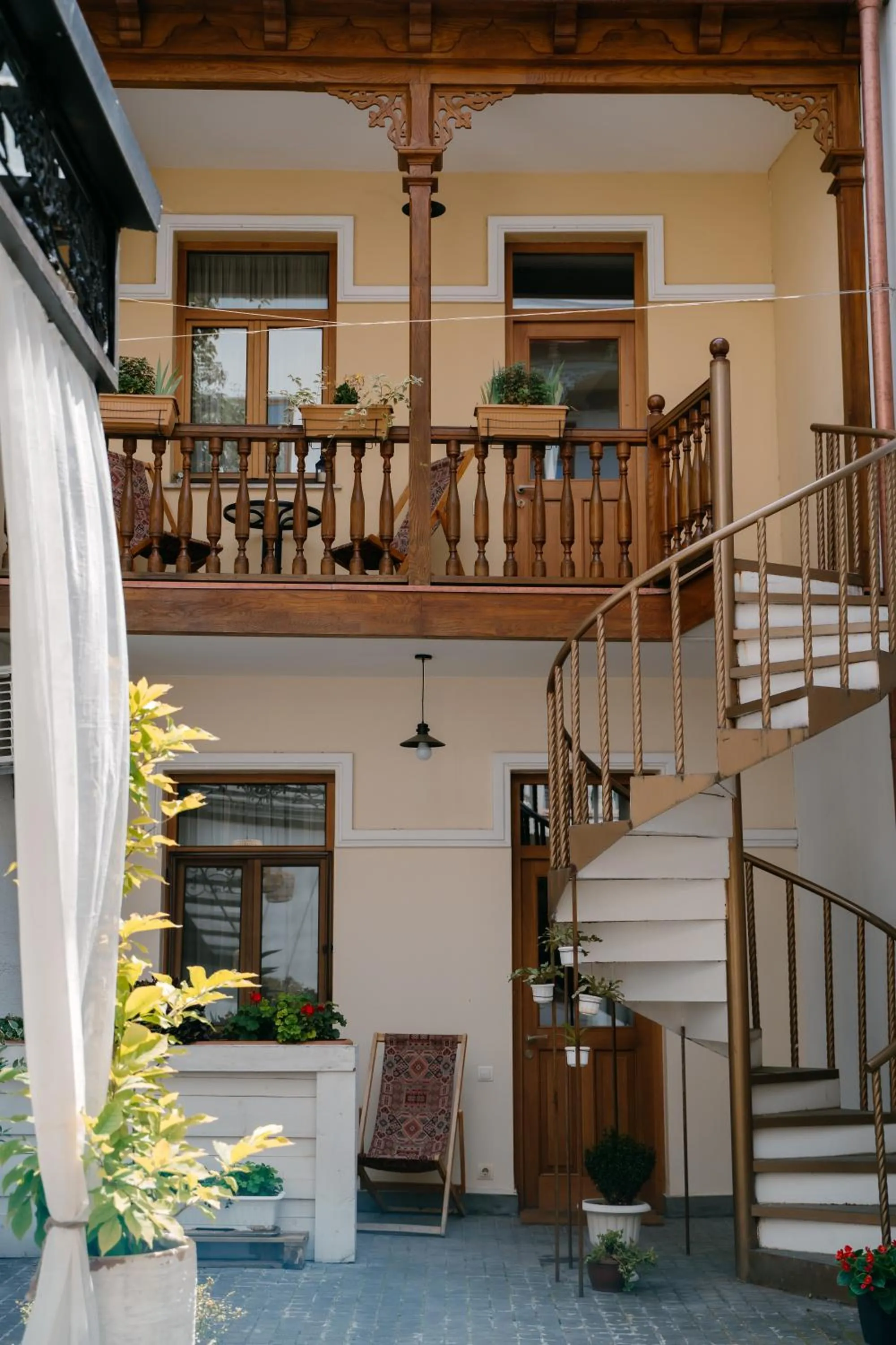 Inner courtyard view in Sota Metekhi Hotel Tbilisi