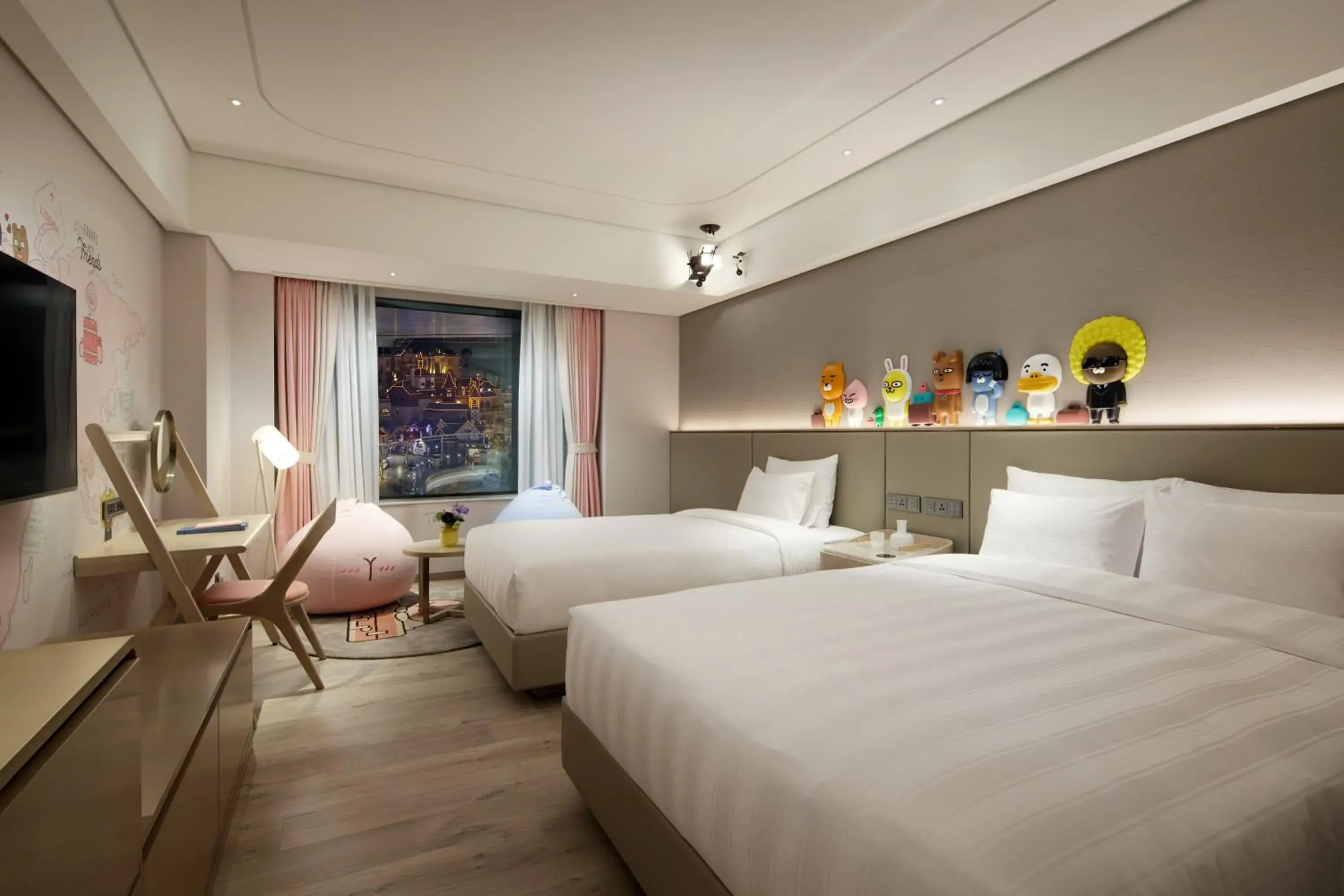 Kakao Character Family Twin Room with Adventure View in Lotte Hotel World Kakao Character Family Twin Room with Adventure View in Lotte Hotel World