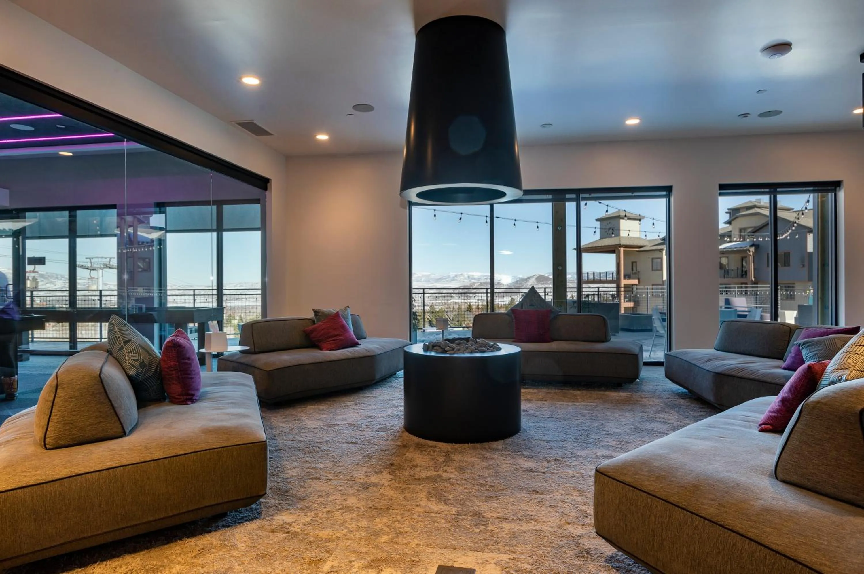 Communal lounge/ TV room in YotelPAD Park City Unit #432