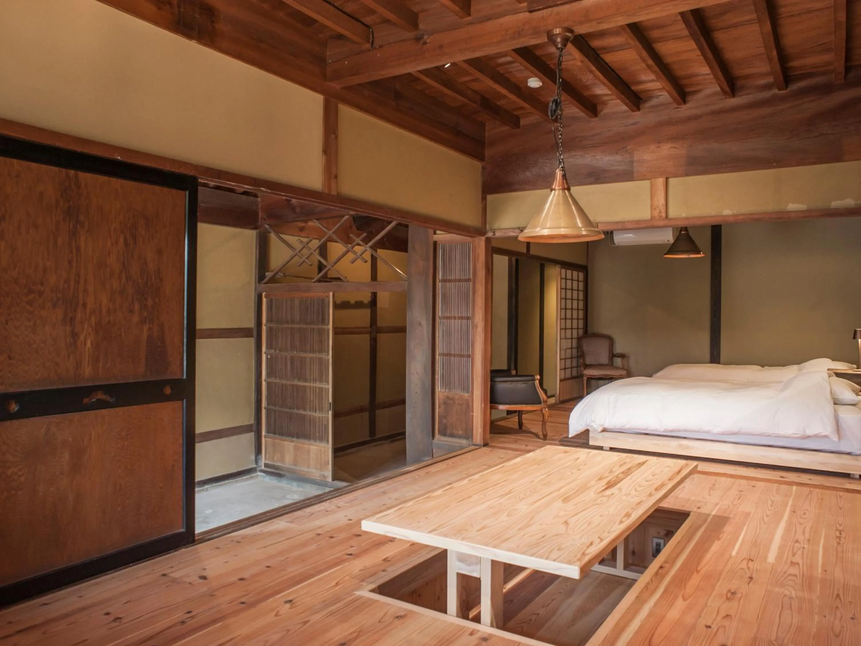 Photo of the whole room, Bed in NIPPONIA Izumo Taisha Shrine Town