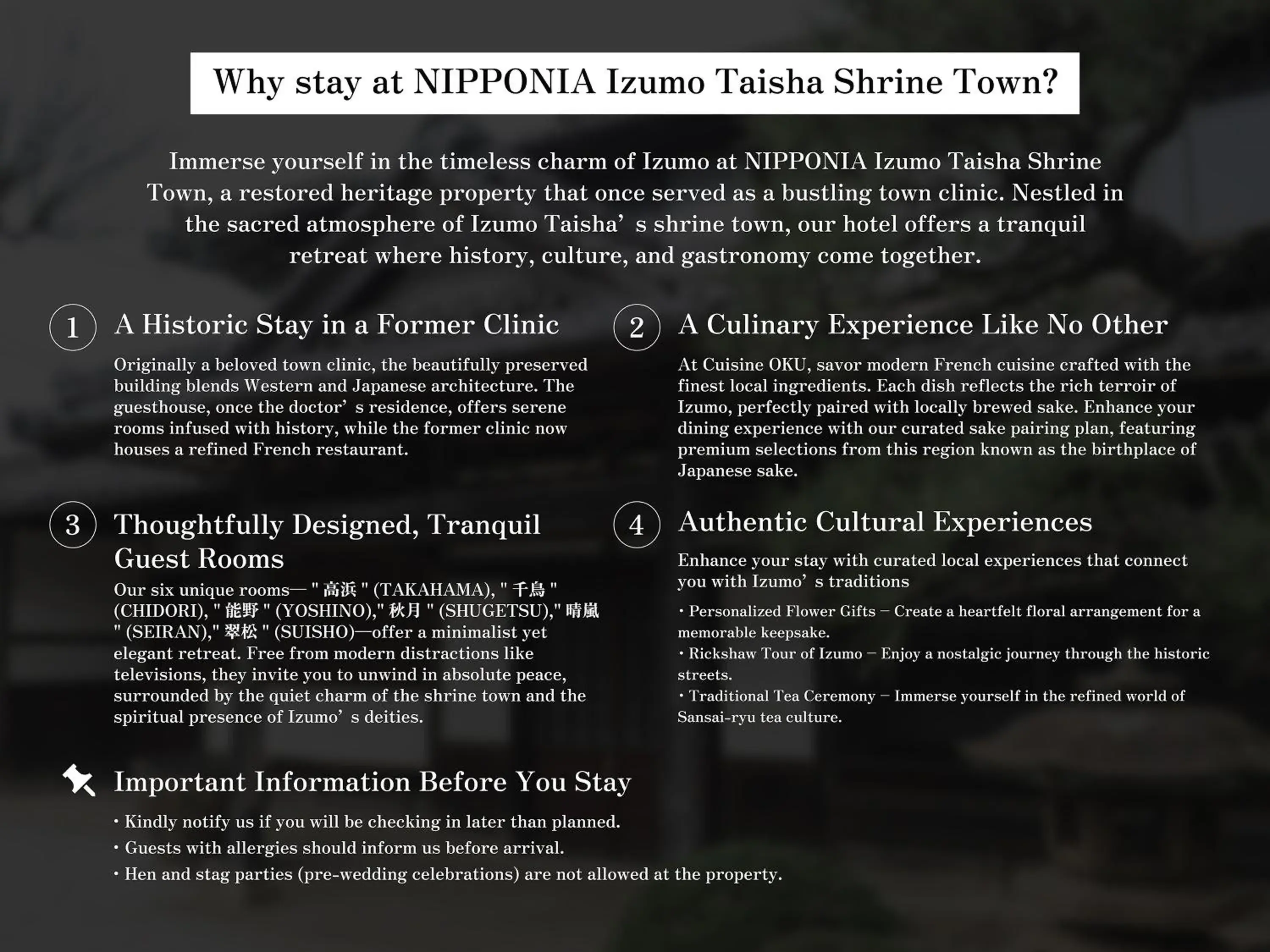 NIPPONIA Izumo Taisha Shrine Town NIPPONIA Izumo Taisha Shrine Town