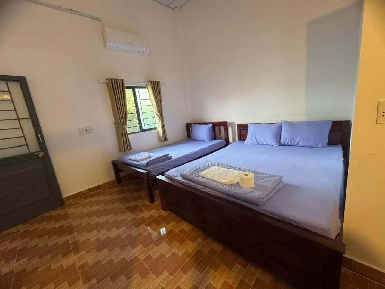 Bed in Nhà Nghỉ Vườn Oải Hương LAVENDER GARDEN GUEST HOUSE