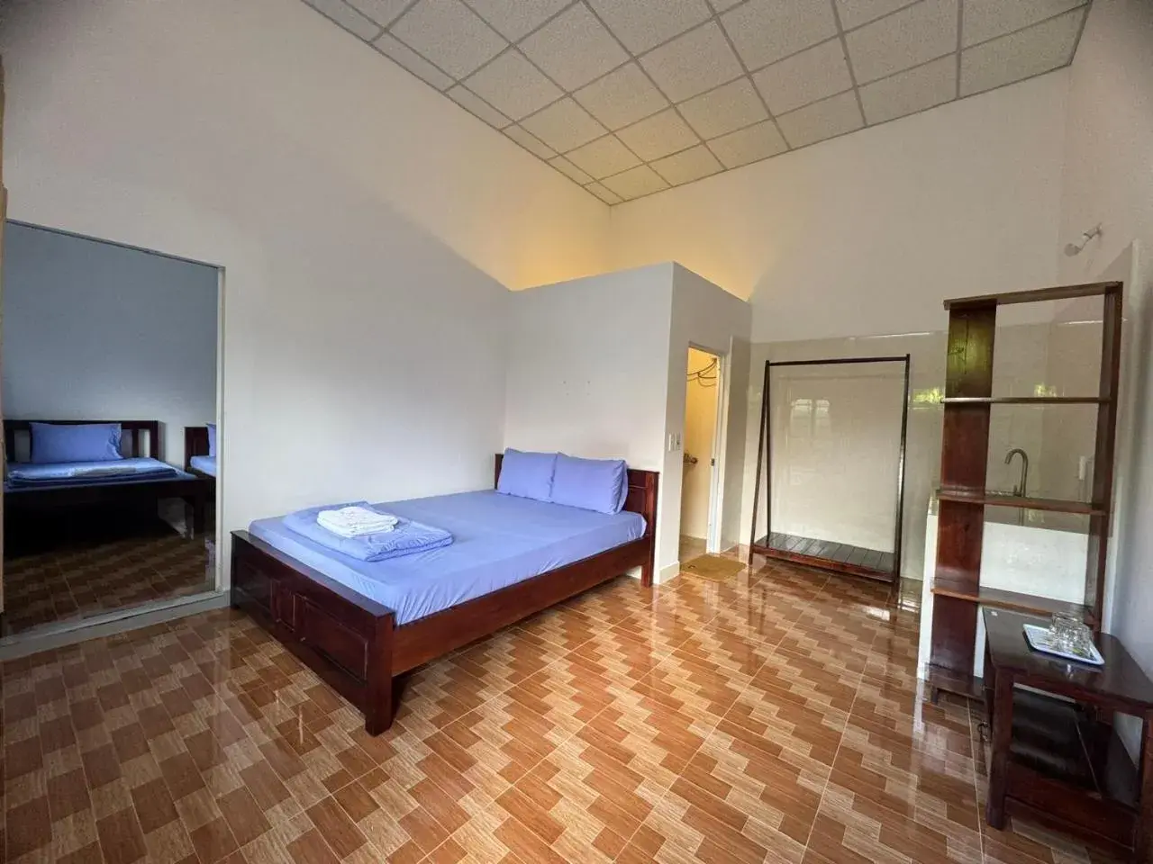 Bed in Nhà Nghỉ Vườn Oải Hương LAVENDER GARDEN GUEST HOUSE Bed in Nhà Nghỉ Vườn Oải Hương LAVENDER GARDEN GUEST HOUSE