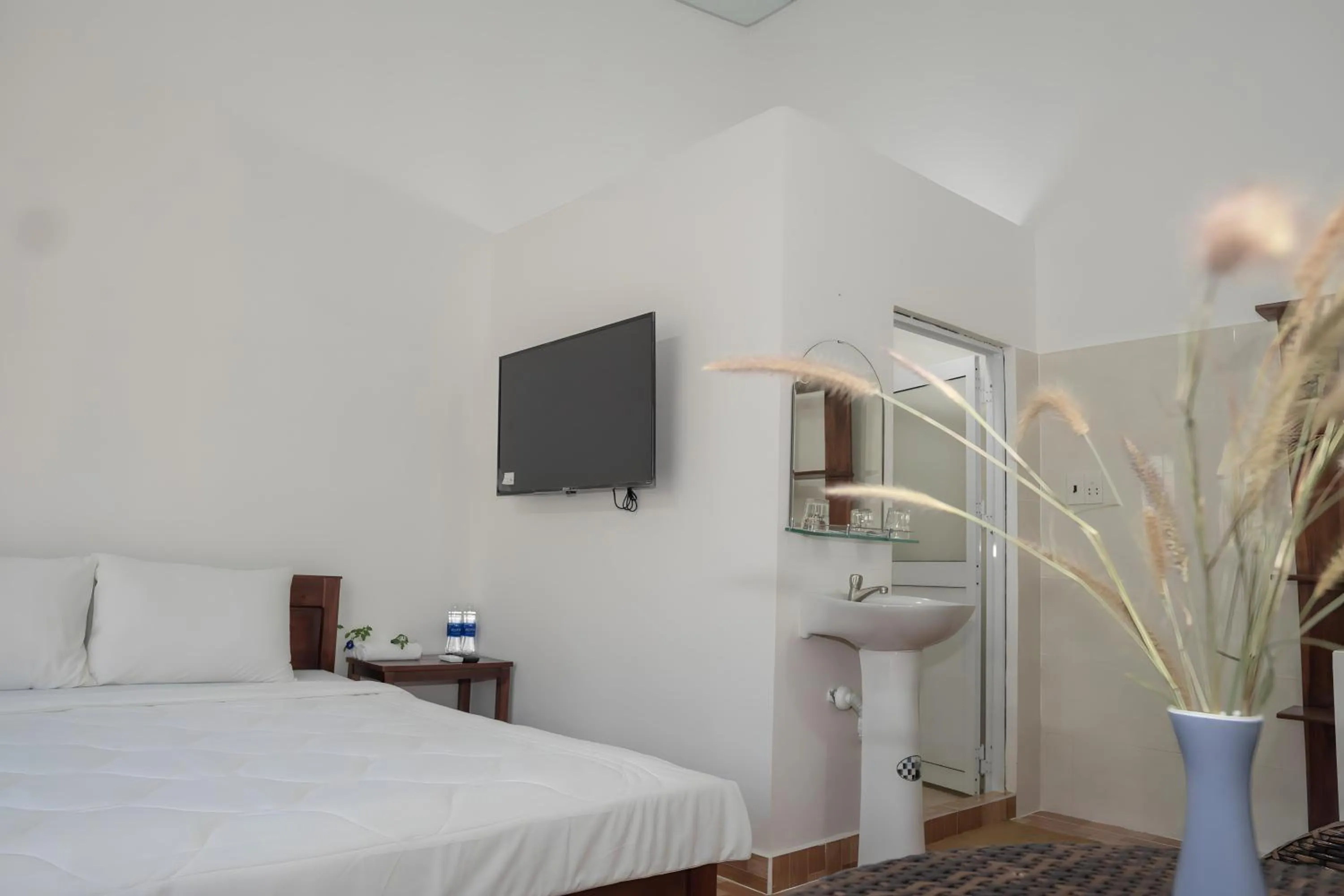 Bed in Nhà Nghỉ Vườn Oải Hương LAVENDER GARDEN GUEST HOUSE