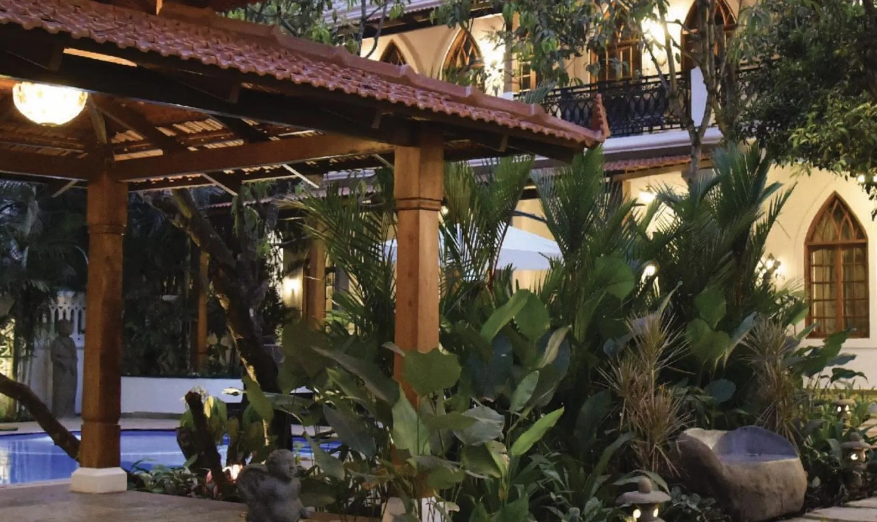 Garden view in The Postcard Saligao