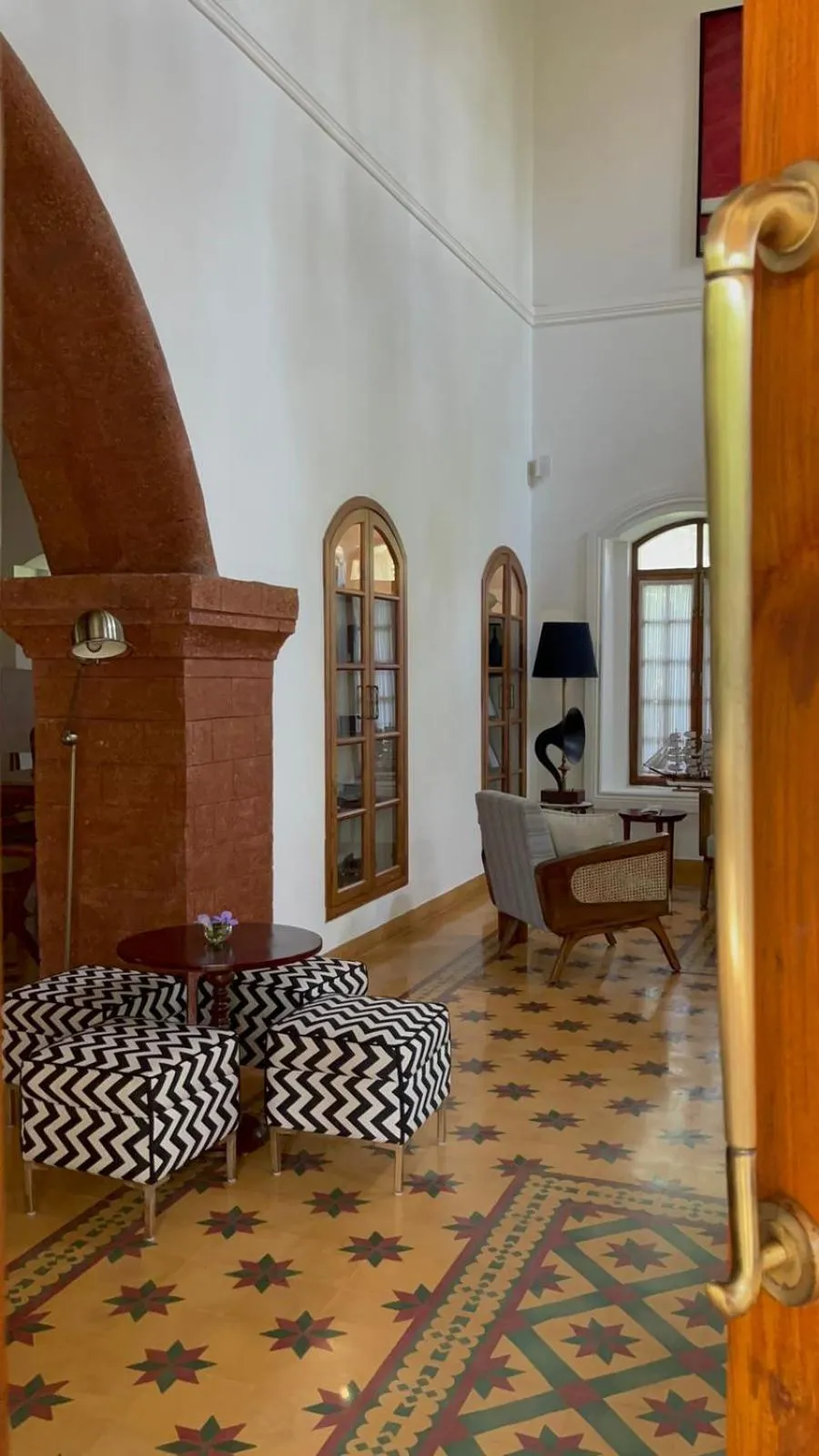 Seating area in The Postcard Saligao