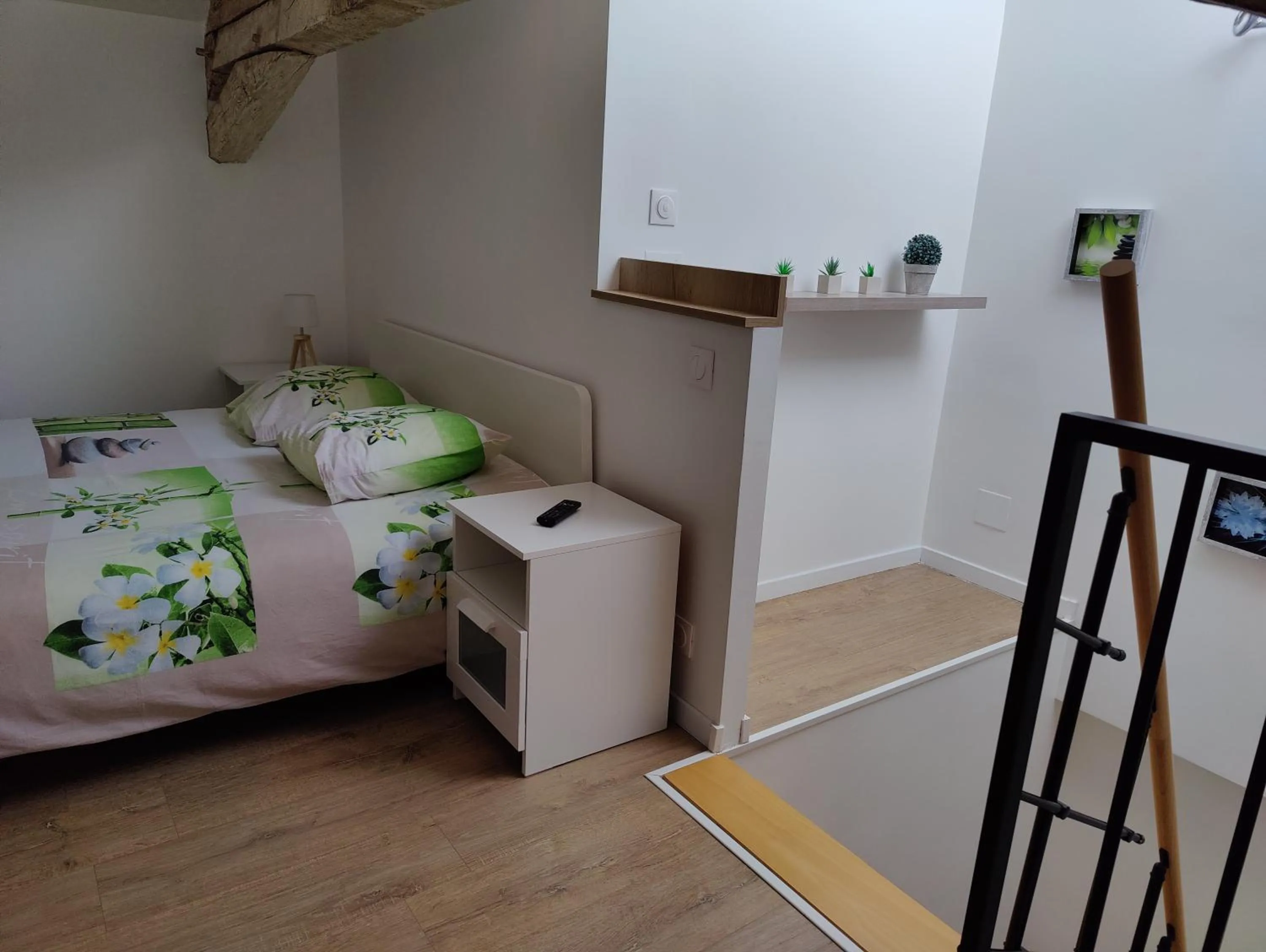 Bedroom, Bed in Le Green Duplex moderne en hypercentre