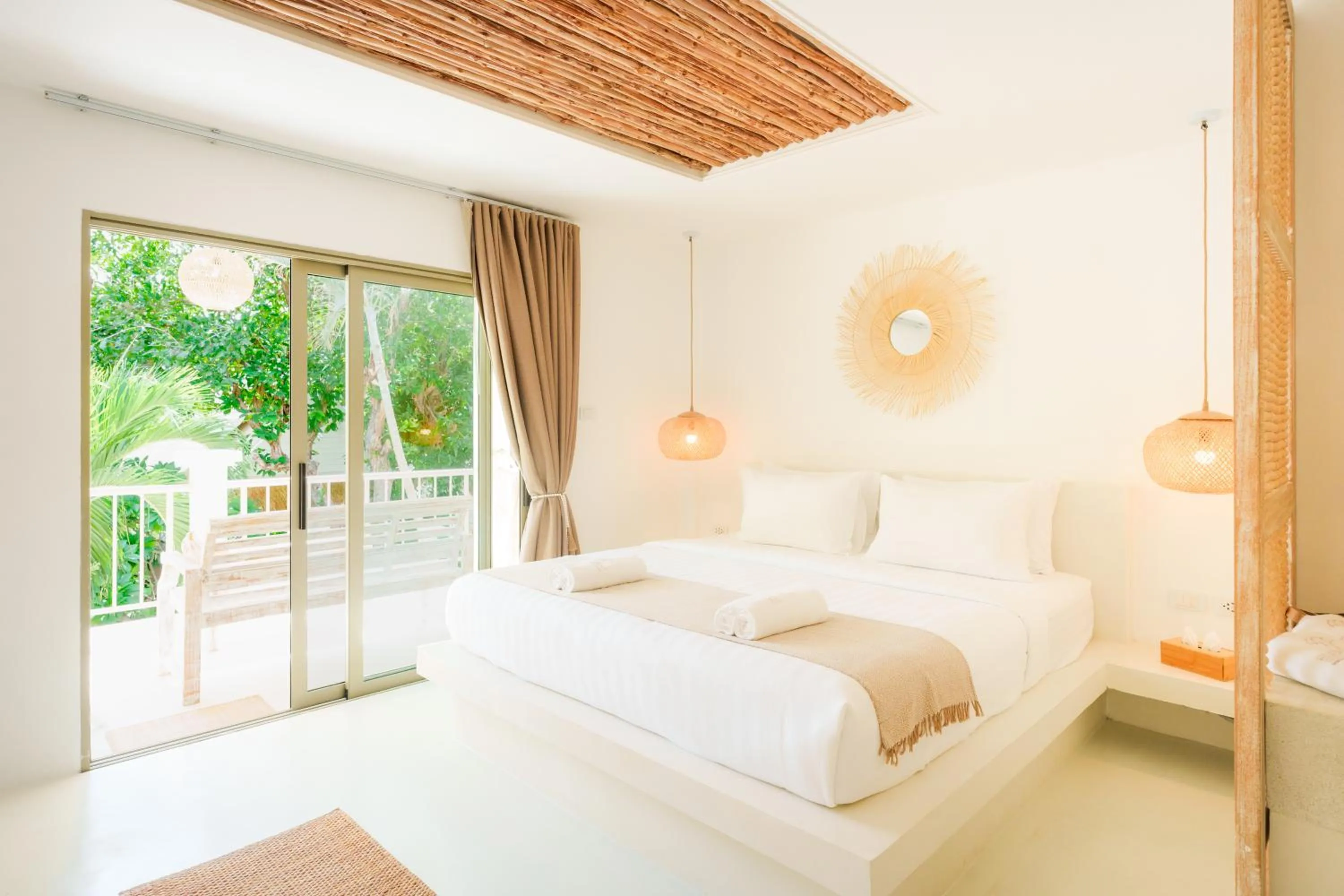 Bed in Elephant Beach Club & Resort Samui