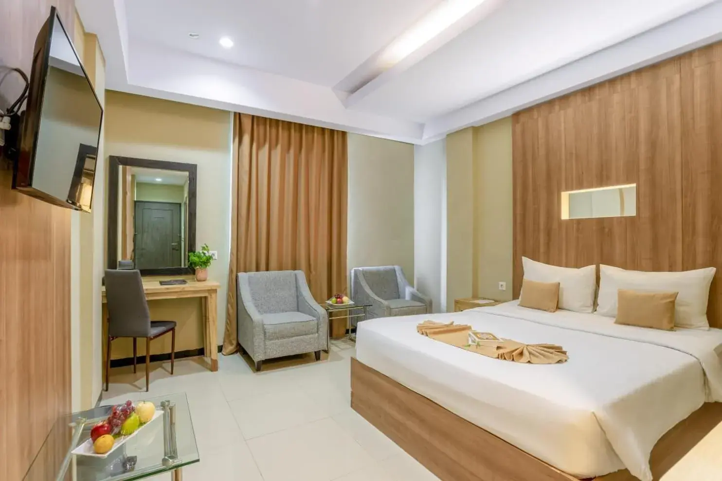 Bed in Sahid Azizah Syariah Hotel and Convention Kendari Bed in Sahid Azizah Syariah Hotel and Convention Kendari