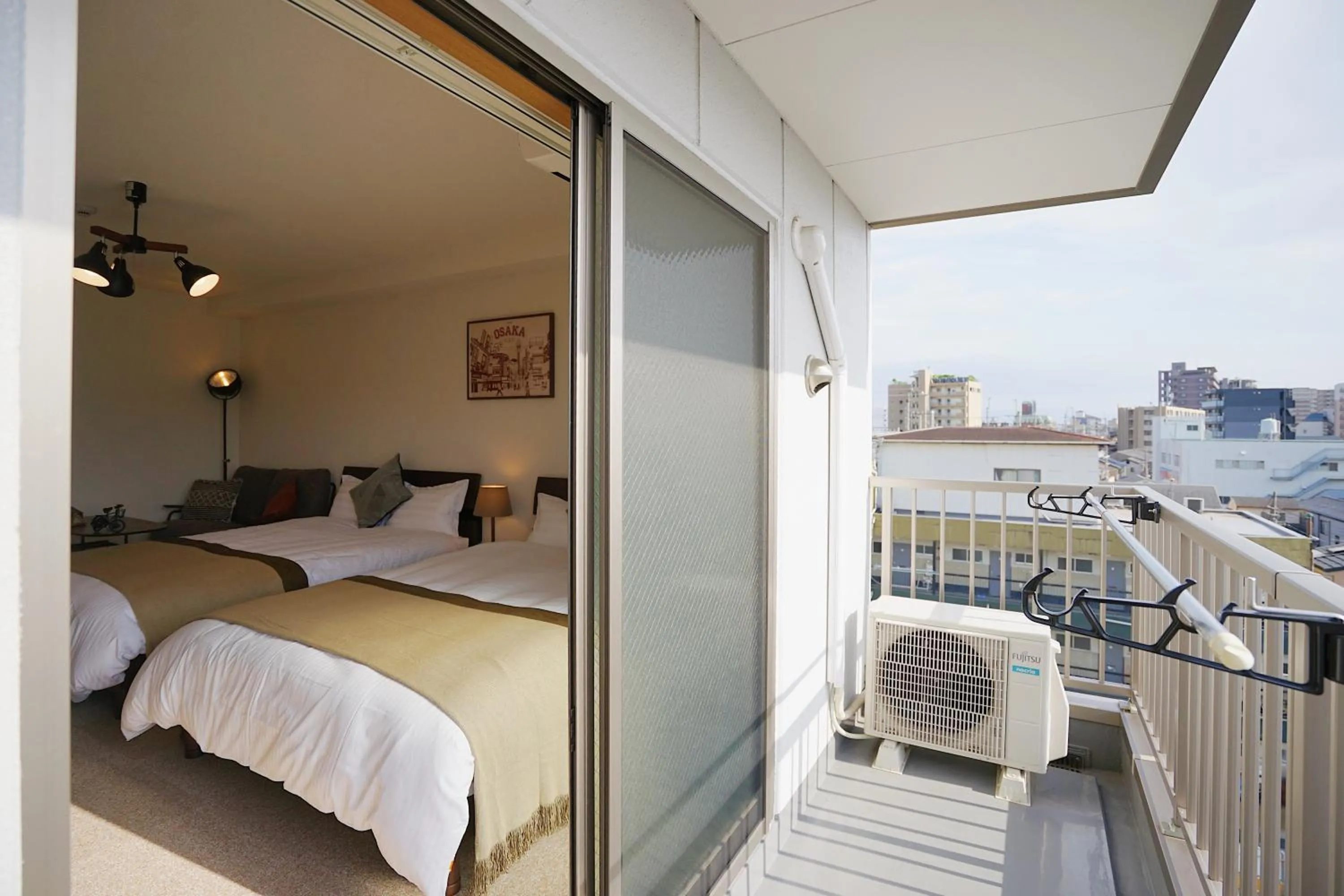 View (from property/room), Bed in Chuan House Nambaminami Hanazonocho
