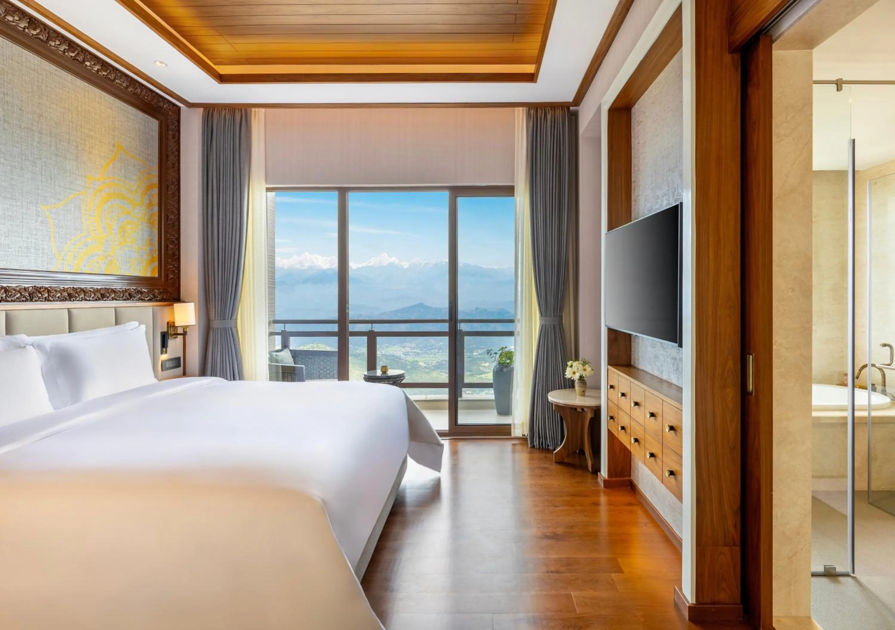 Bedroom, Bed in Dusit Thani Himalayan Resort Dhulikhel, Nepal