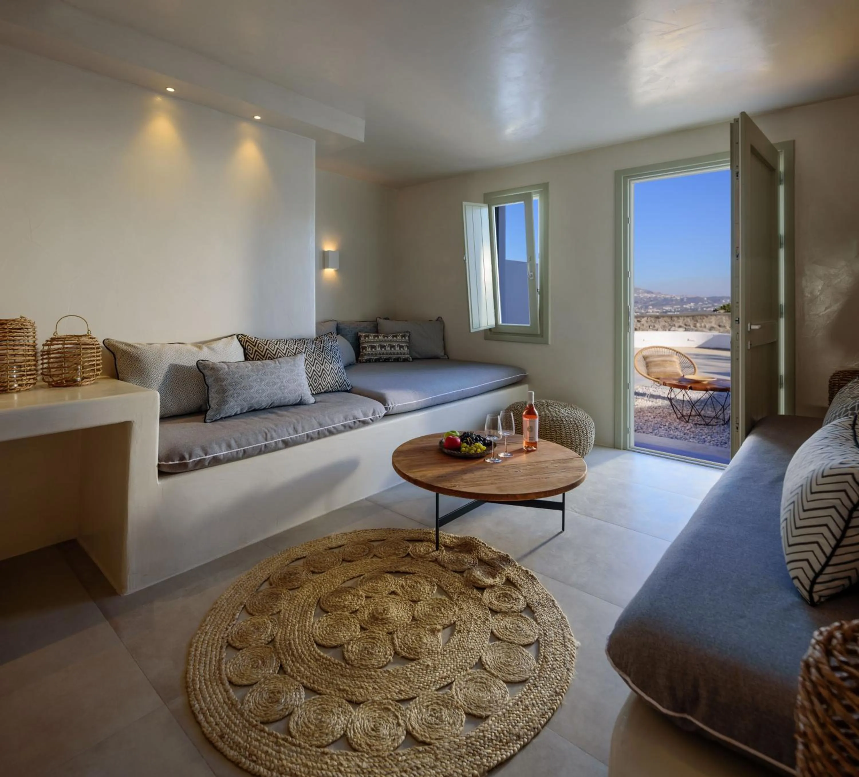 Seating area in Terra Blanca Suites