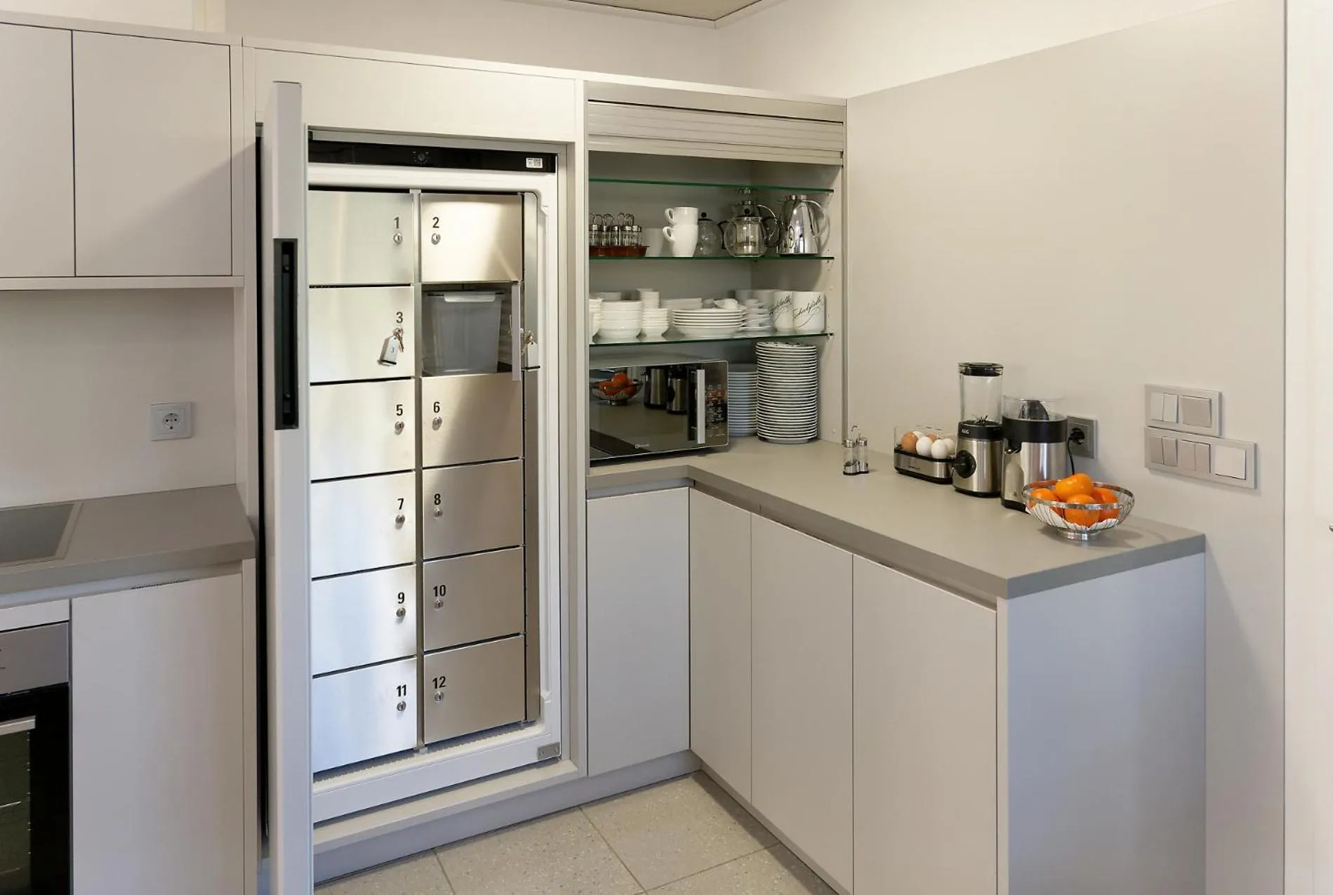 Kitchen or kitchenette in Gästehaus Brütting