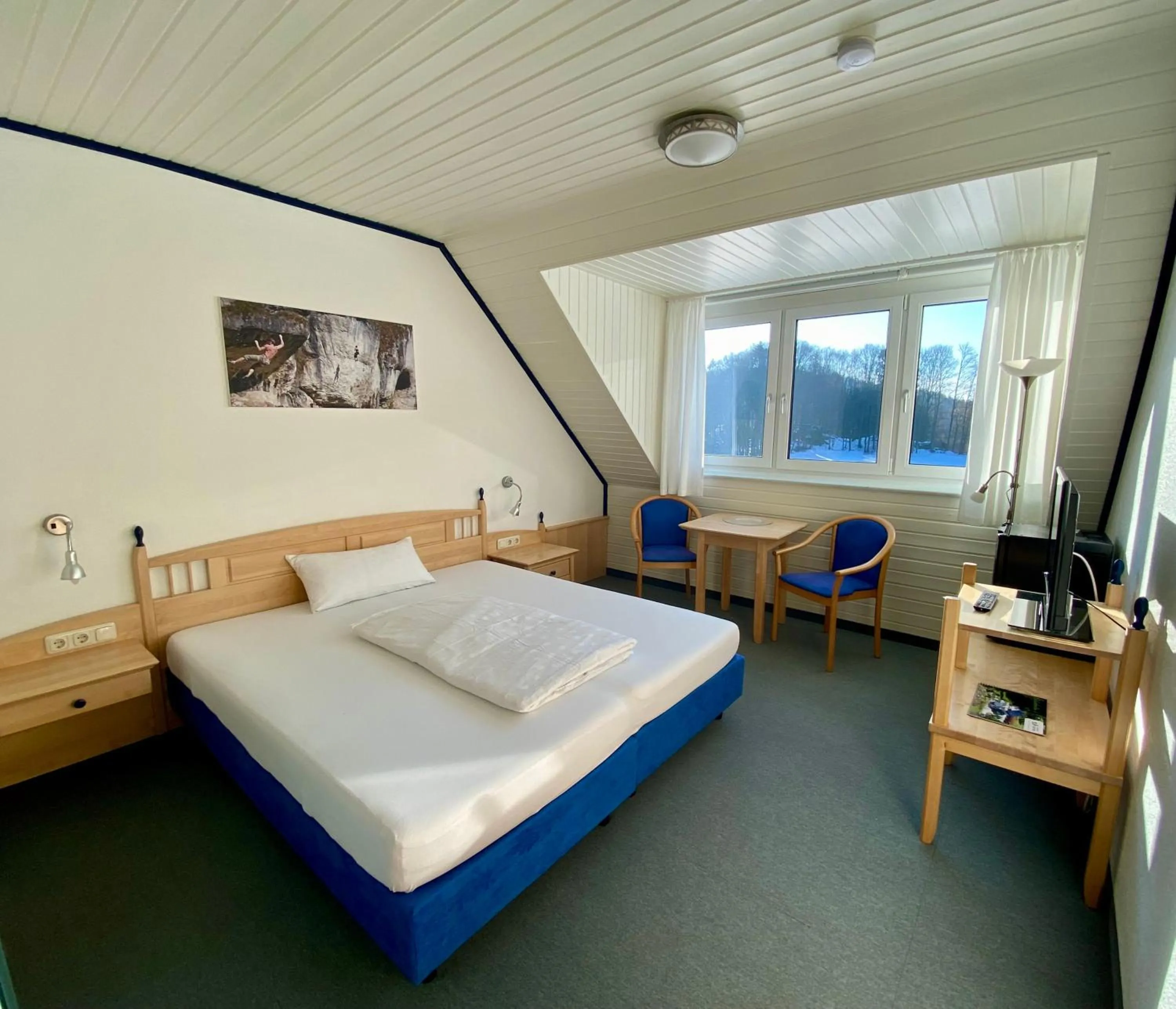 Bed in Gästehaus Brütting