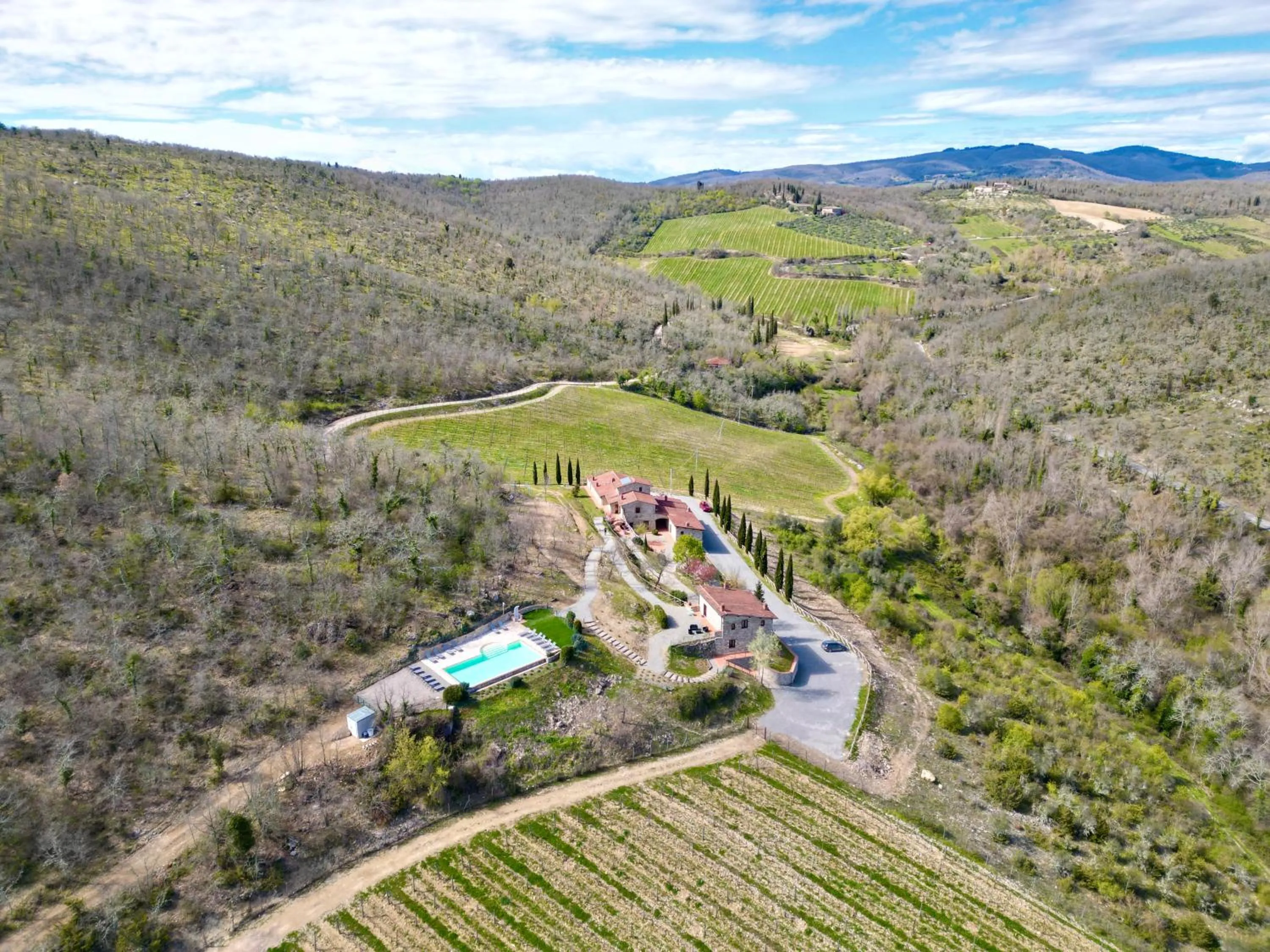 Bird's eye view in Borgo Le Noci Chianti Retreat & Pool