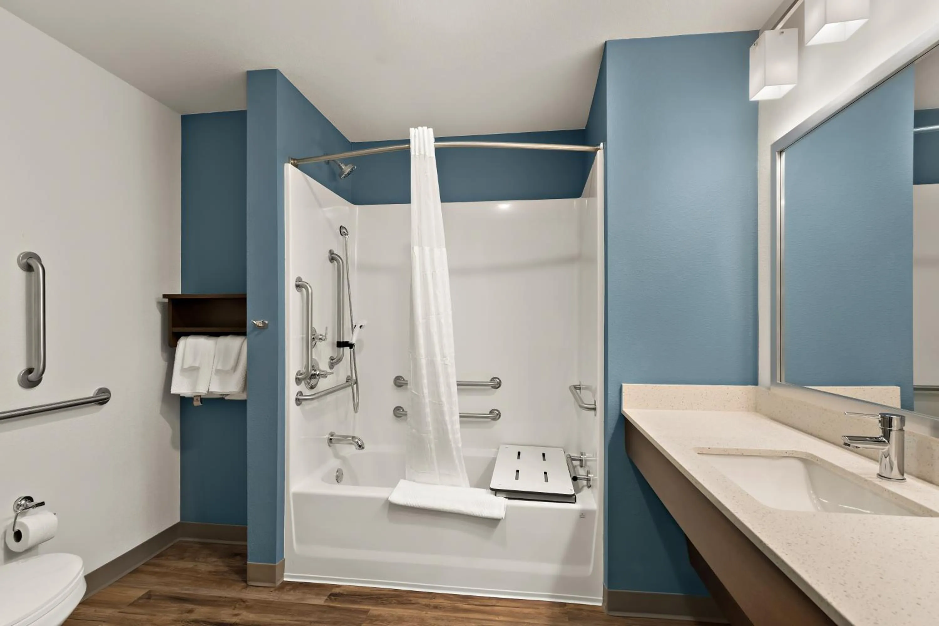 Bathroom in WoodSpring Suites Fort Collins