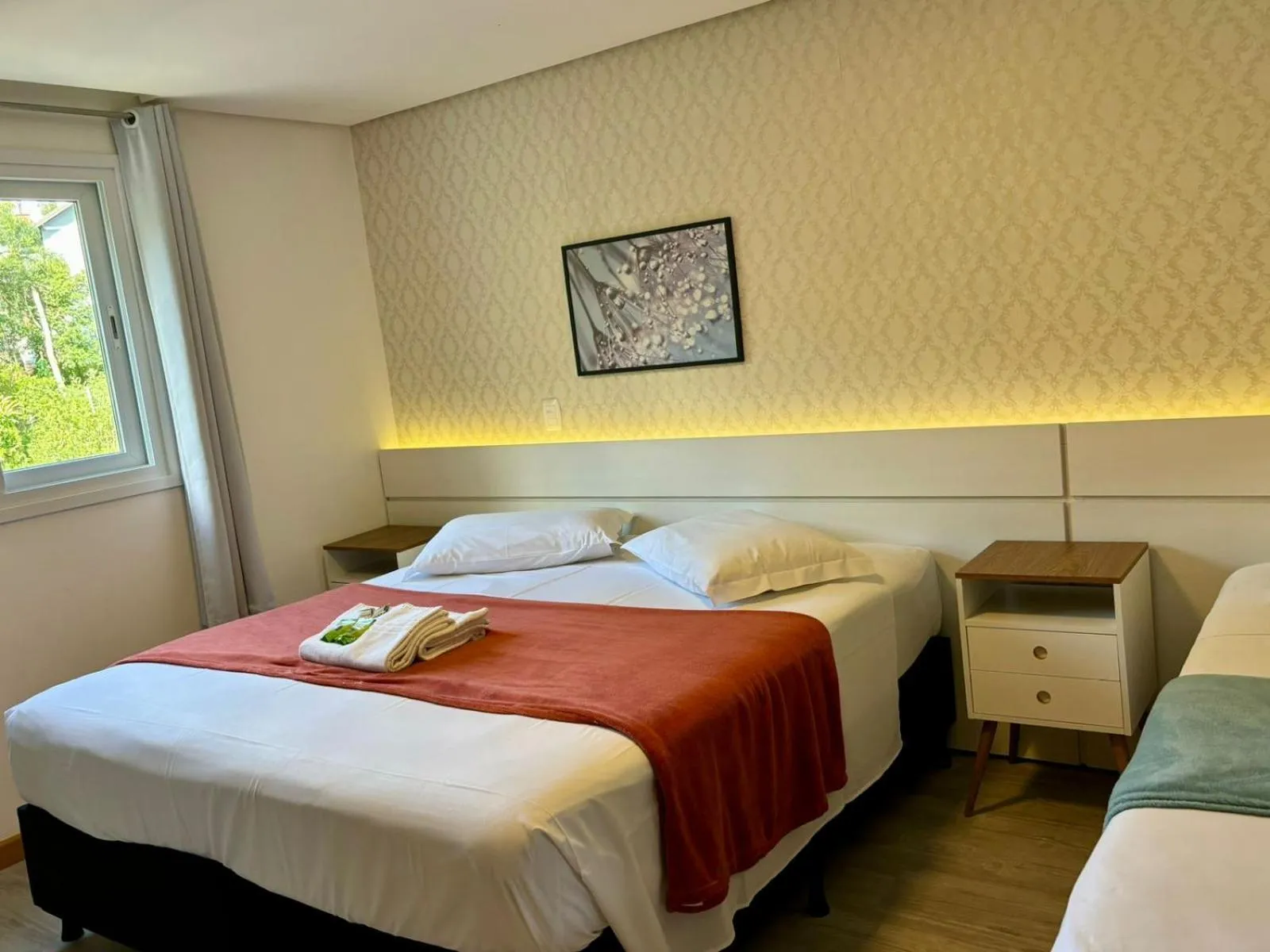 View (from property/room), Bed in Hotel Golden Hills