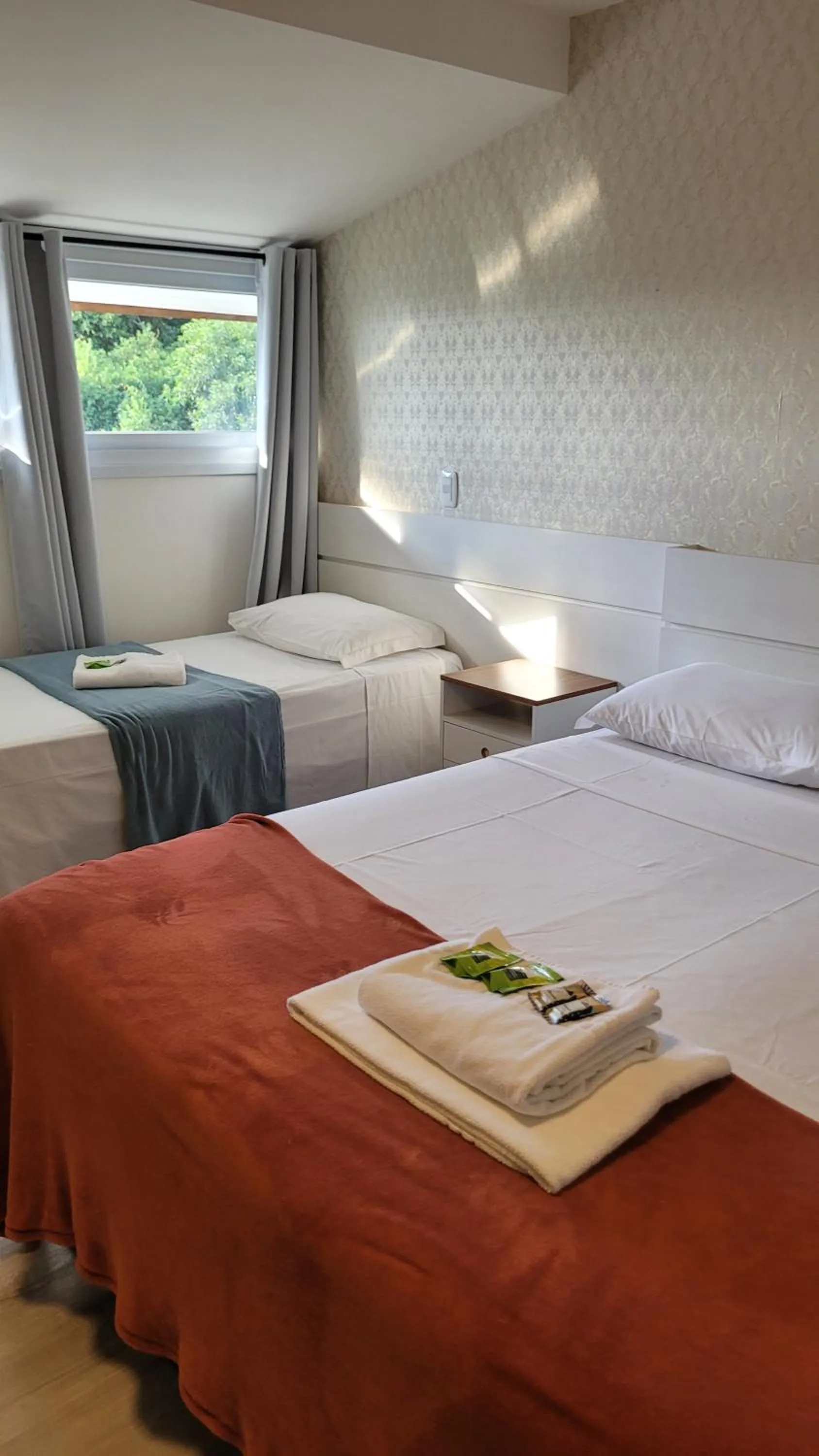 View (from property/room), Bed in Hotel Golden Hills